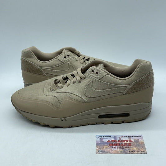 Size 12 - Nike Air Max 1 V SP Patch Sand Brown Suede Leather (704901-200)