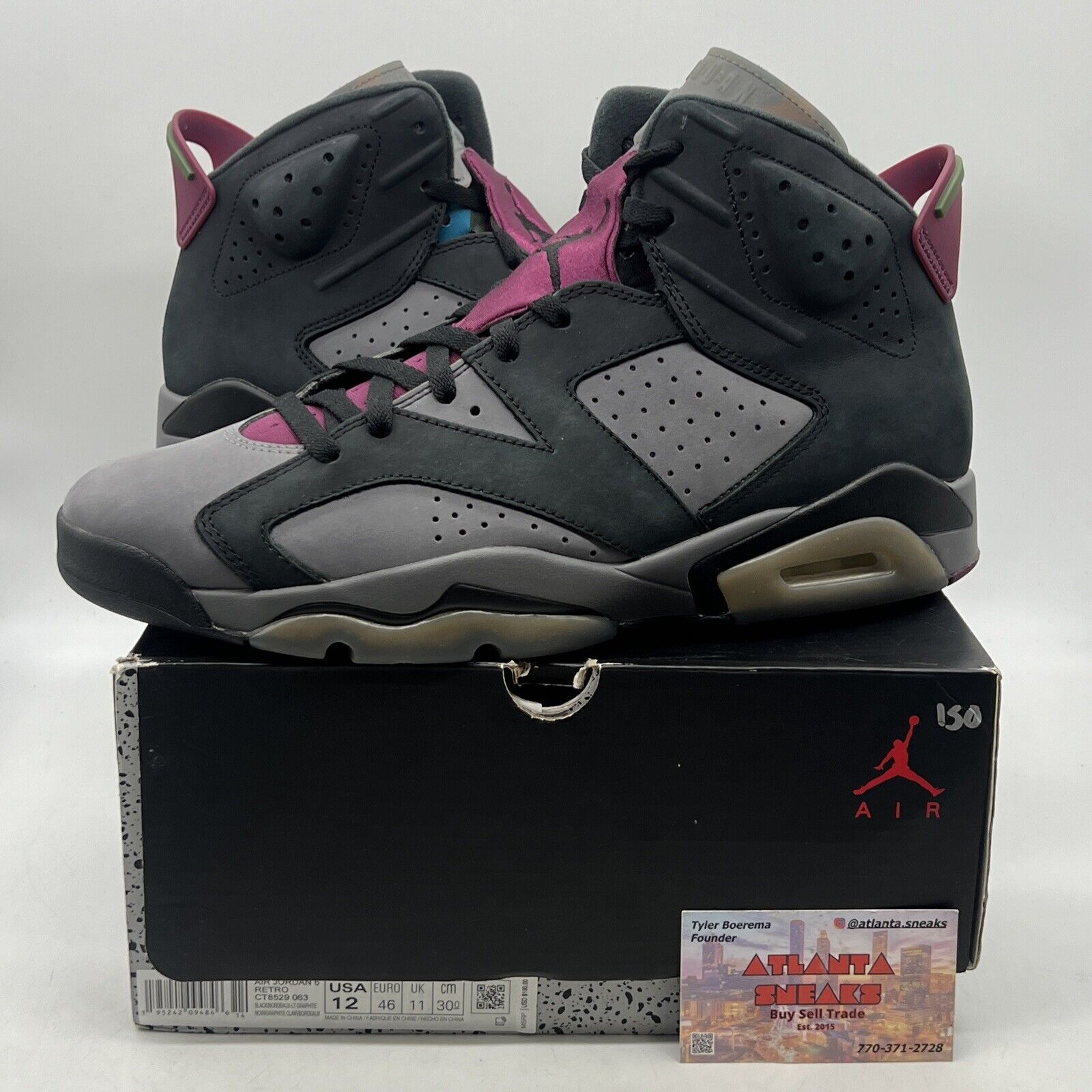 Size 12 - Jordan 6 Bordeaux Maroon Suede (CT8529-063)