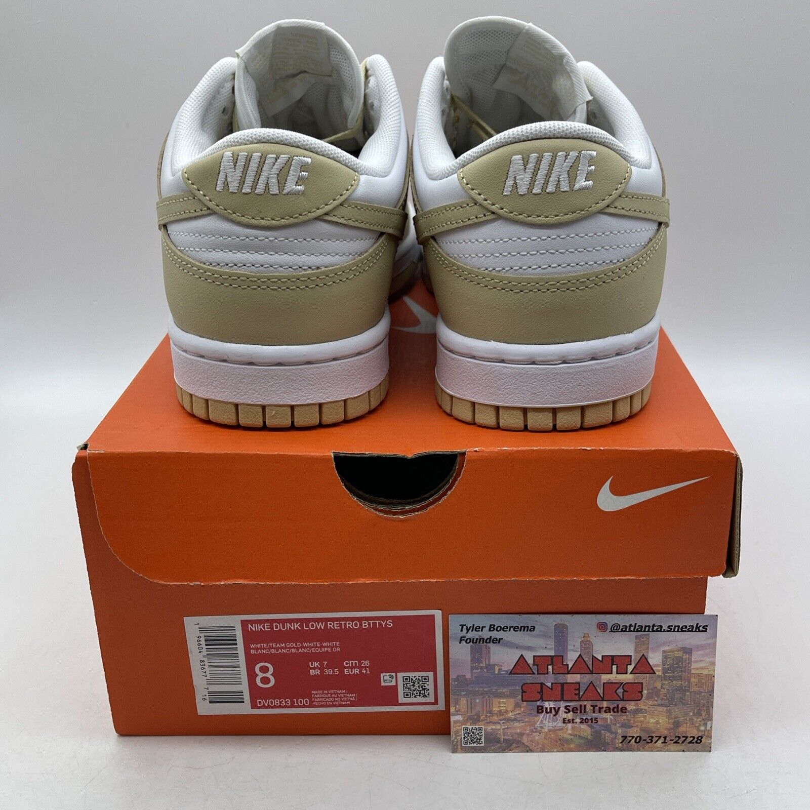 Size 8 - Nike Dunk Low Team Gold White Leather (DV0833-100)