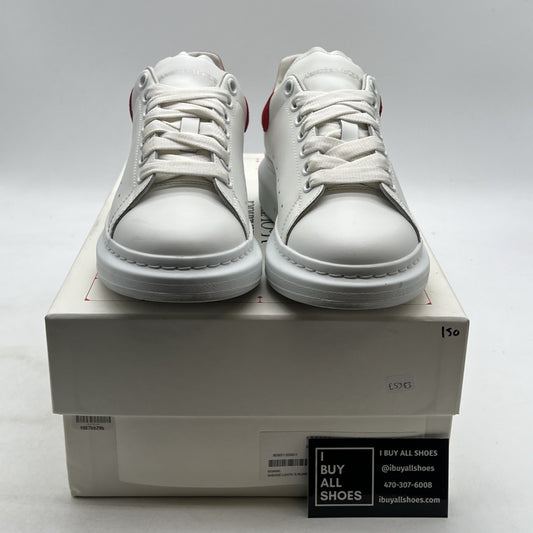 Size 39.5 - Alexander Mcqueen Oversized Platform Leather White/Red Suede