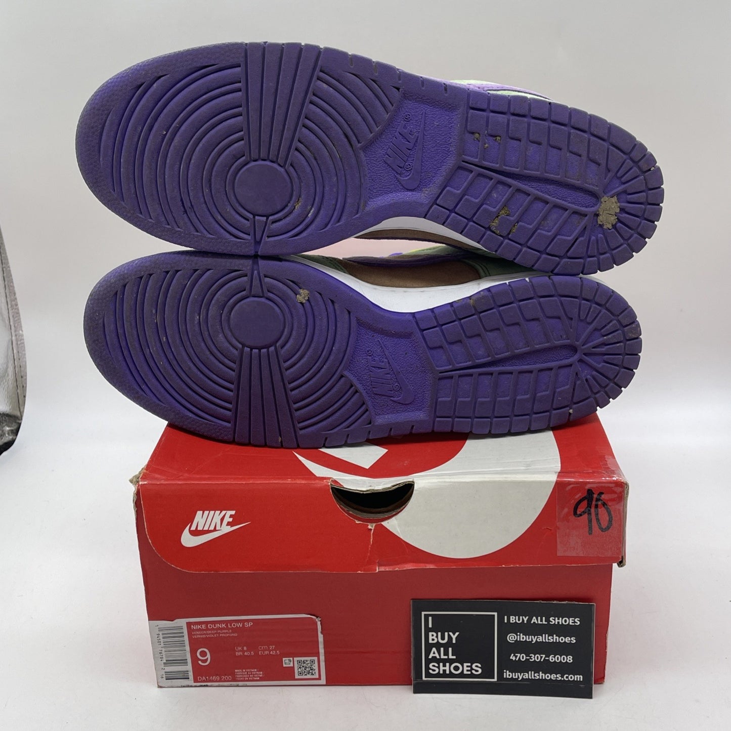 Size 9 - Nike Dunk SP Retro 2020 Low Veneer Green Purple Suede (DA1469-200)