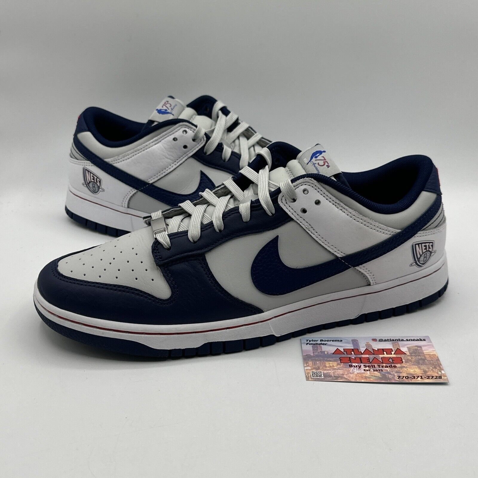 Size 12 - Nike Dunk Low EMB x NBA 75th Anniversary - Brooklyn Nets 2021