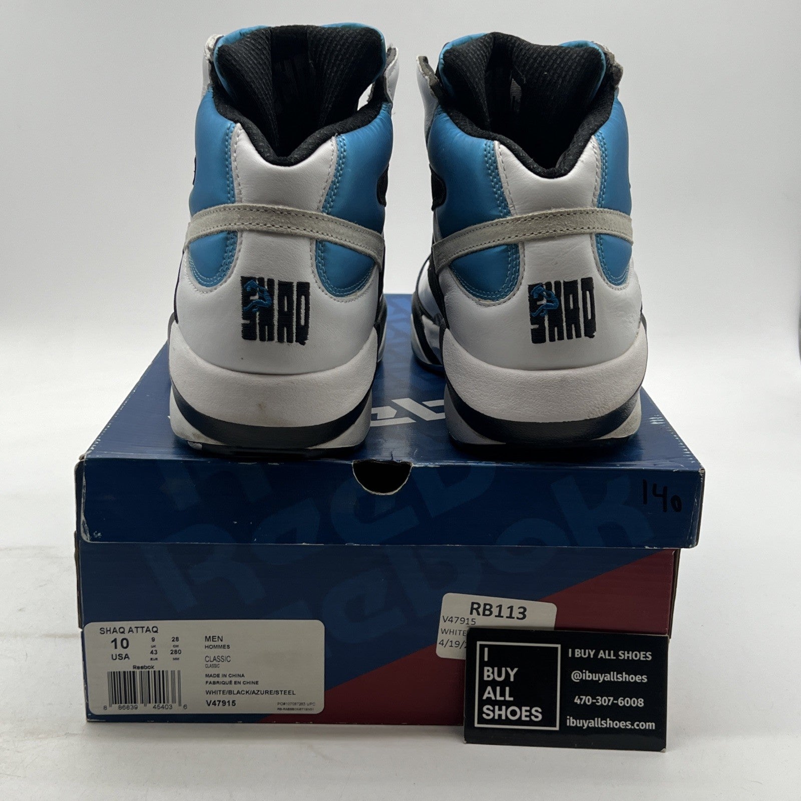 Size 10 - Reebok Shaq Attaq 2013 Orlando Magic (V47915)