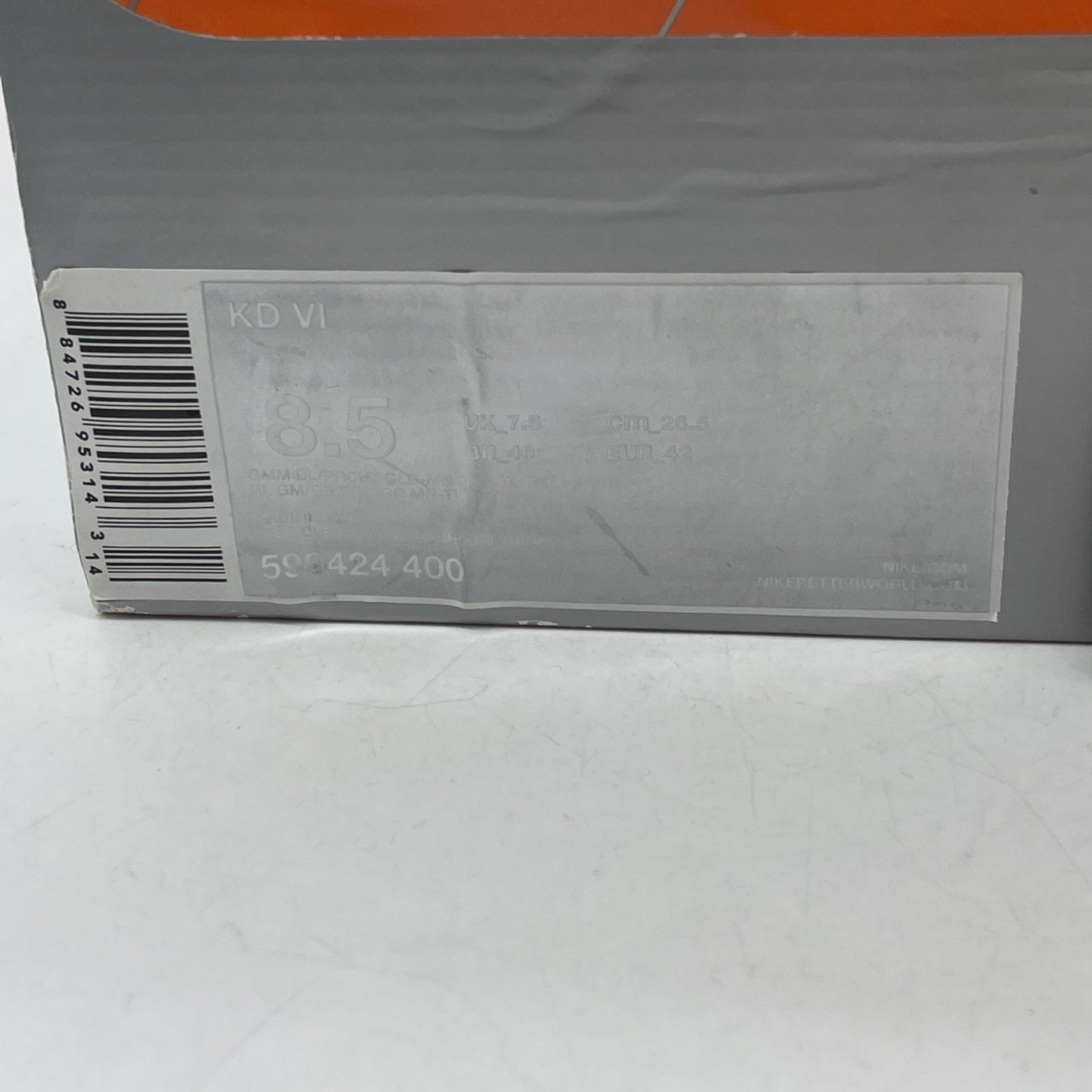 Size 8.5 - Nike KD 6 Maryland Blue Crab (599424-400)