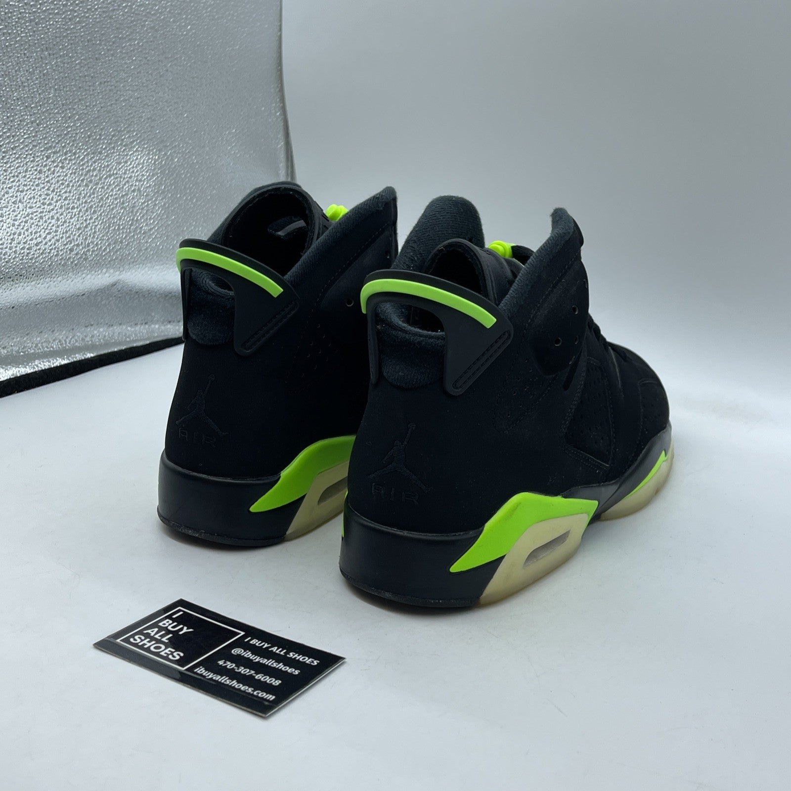 Size 10.5 - Jordan 6 Retro Electric Green Black Suede (CT8529-003)