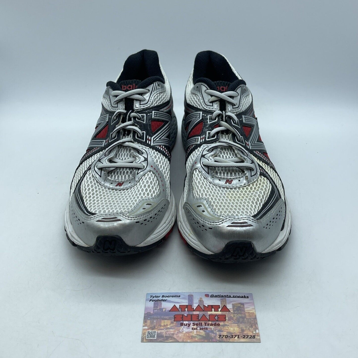 Size 11 - New Balance 860 White Red Grey Yellow Suede Leather (ML860XA)