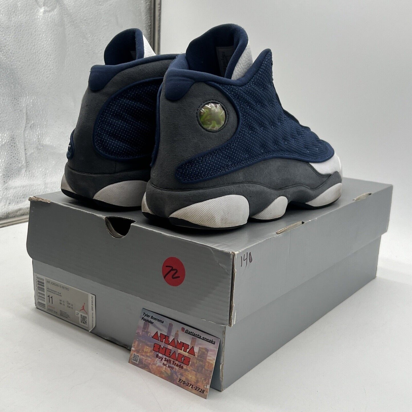 Size 11 - Jordan 13 Retro Mid Flint Blue White Grey Suede Leather (414571-404)
