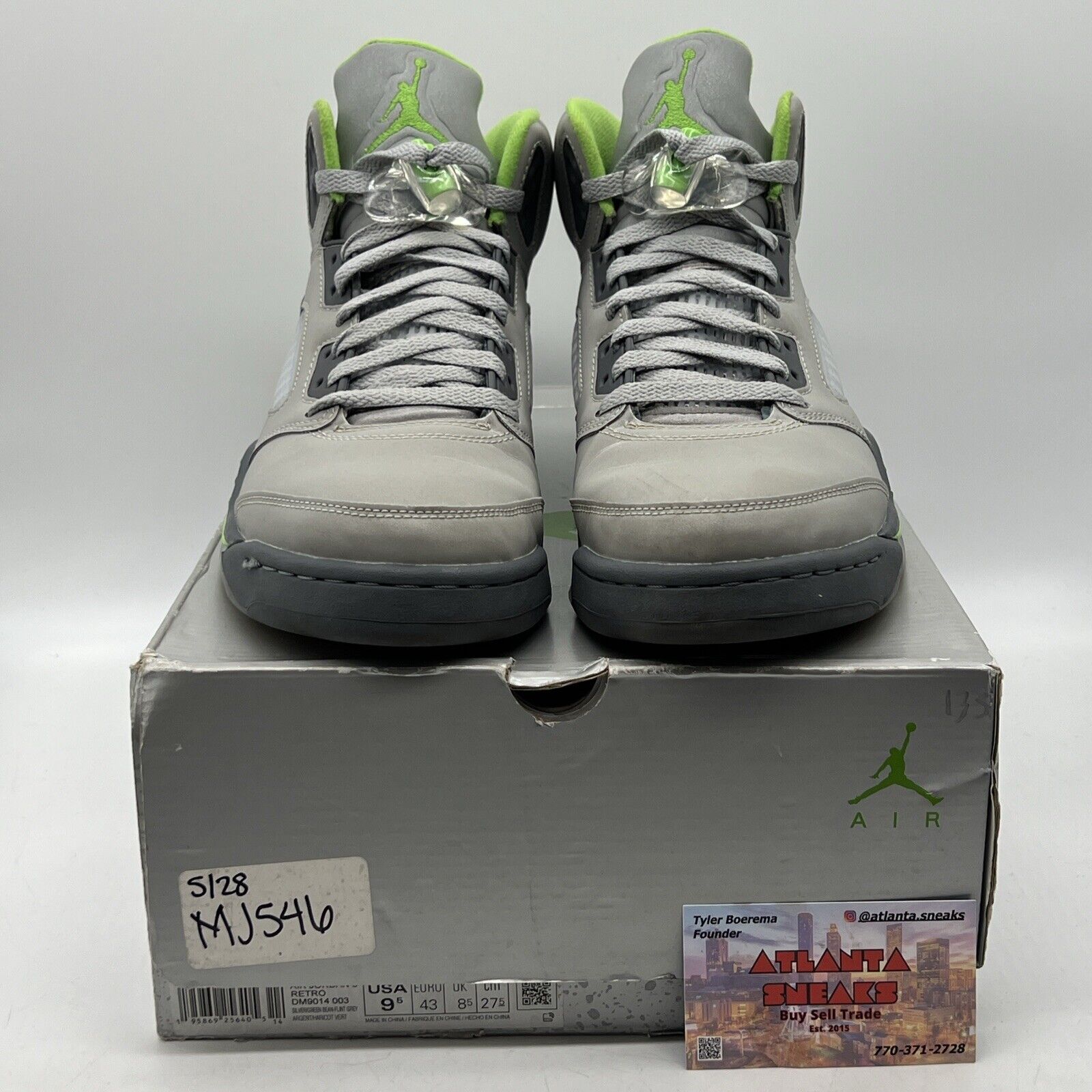 Size 9.5 - Jordan 5 Retro Green Bean Grey Icey (DM9014-003)