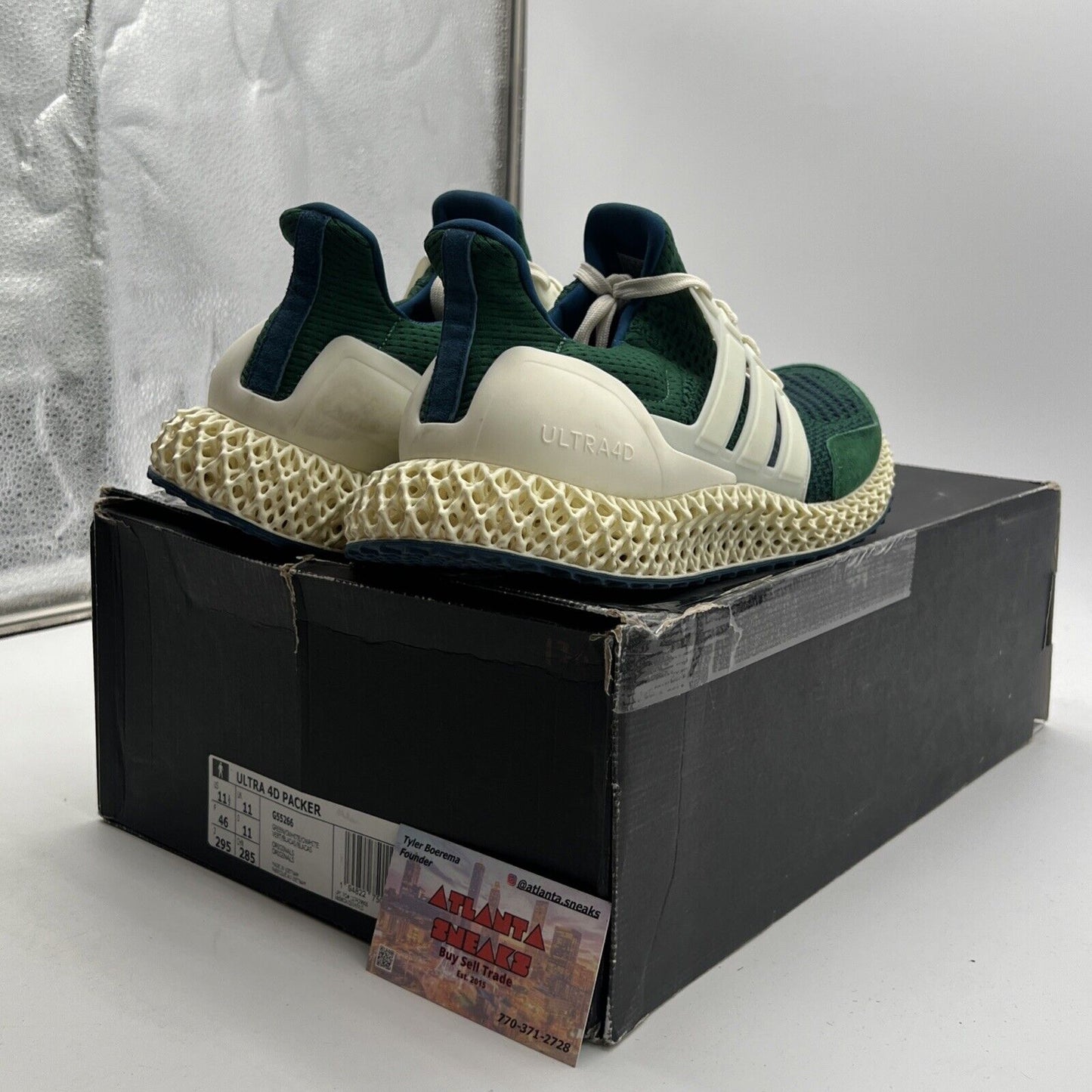 Size 11.5 - adidas Packer Shoes x Ultra 4D 2.0 Consortium Green (G55266)