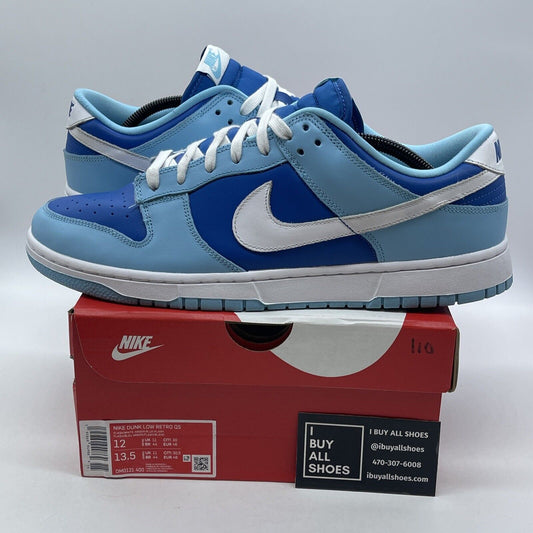 Size 12 - Nike Dunk Low Retro QS Argon Blue White Leather (DM0121-400)