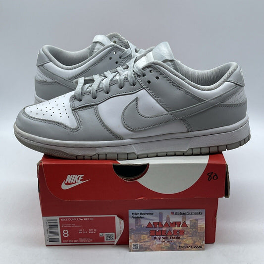 Size 8 - Nike Dunk Low Grey Fog White Leather (DD1391-103)