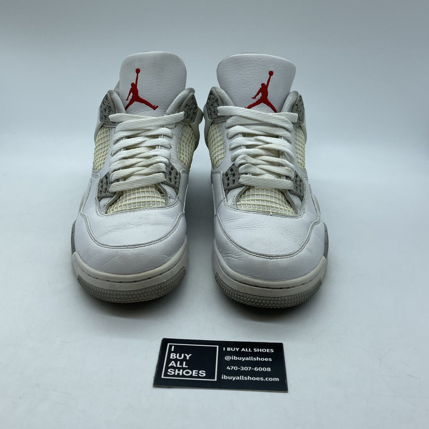 Size 9 - Jordan 4 Retro Mid White Oreo Grey Leather (CT8527-100)