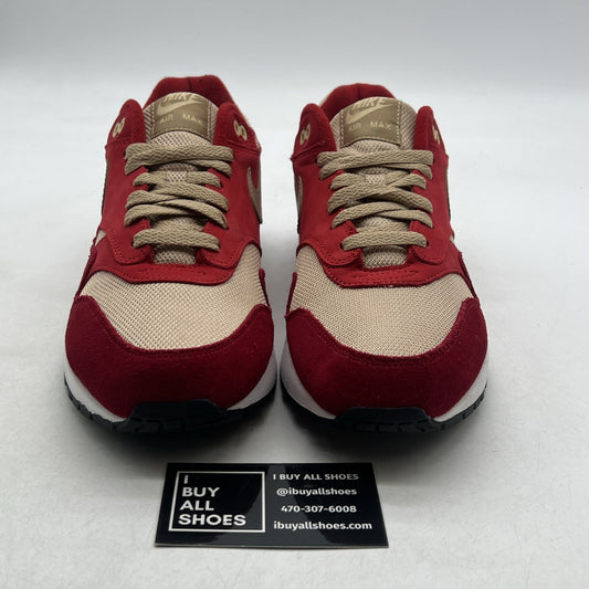 Size 9.5 - Nike Air Max 1 Premium Retro Red Curry (908366-600)