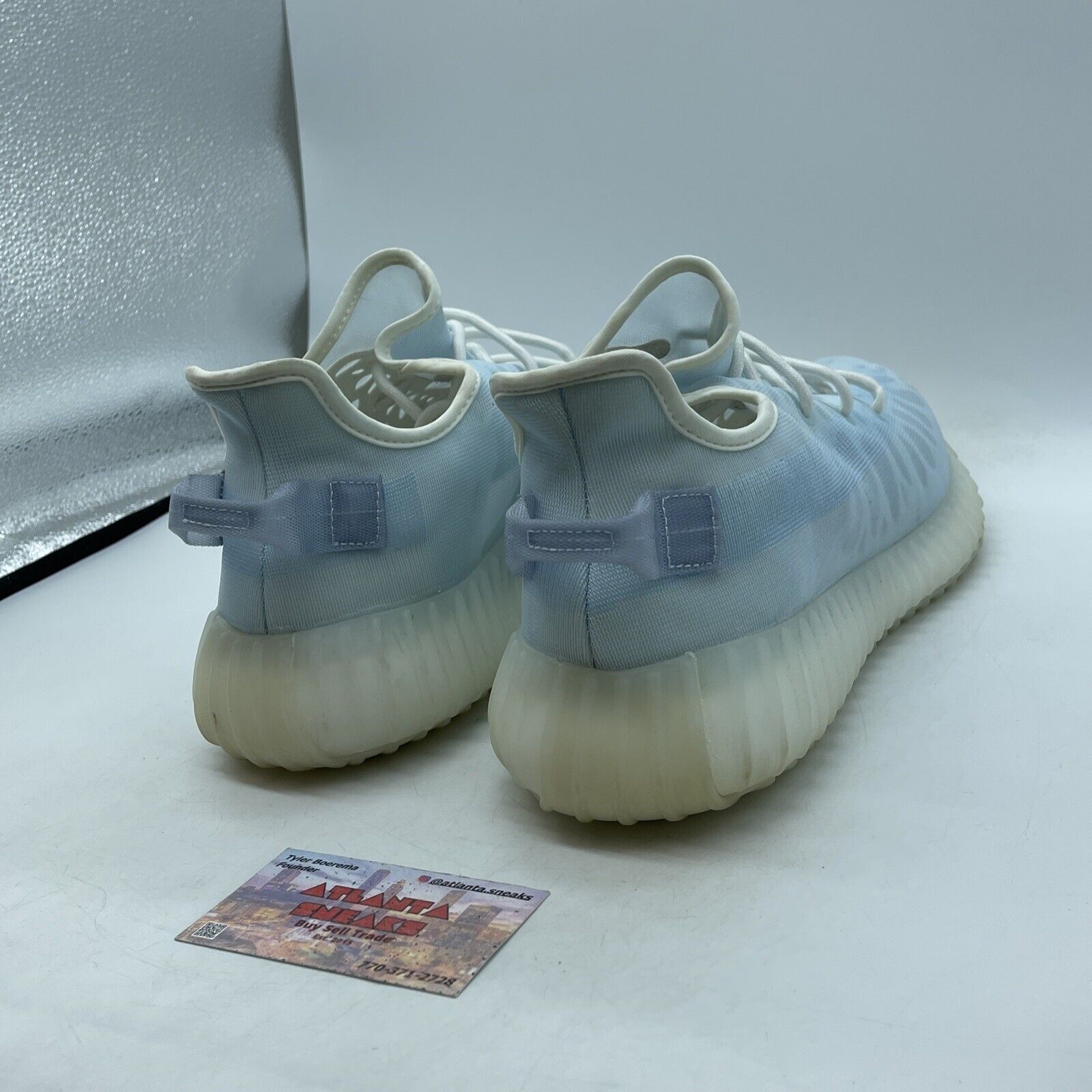 Size 13 - adidas Yeezy Boost 350 V2 Mono Ice Blue Suede White (GW2869)