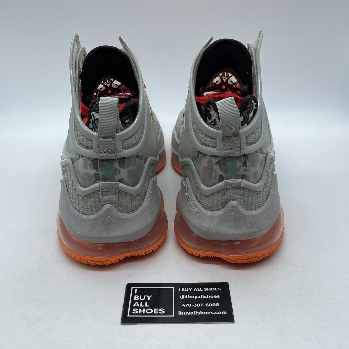 Size 12 - NIKE LEBRON XIX 19 GREY FOG ROMA GREEN Orange Leather (DC9339-001)