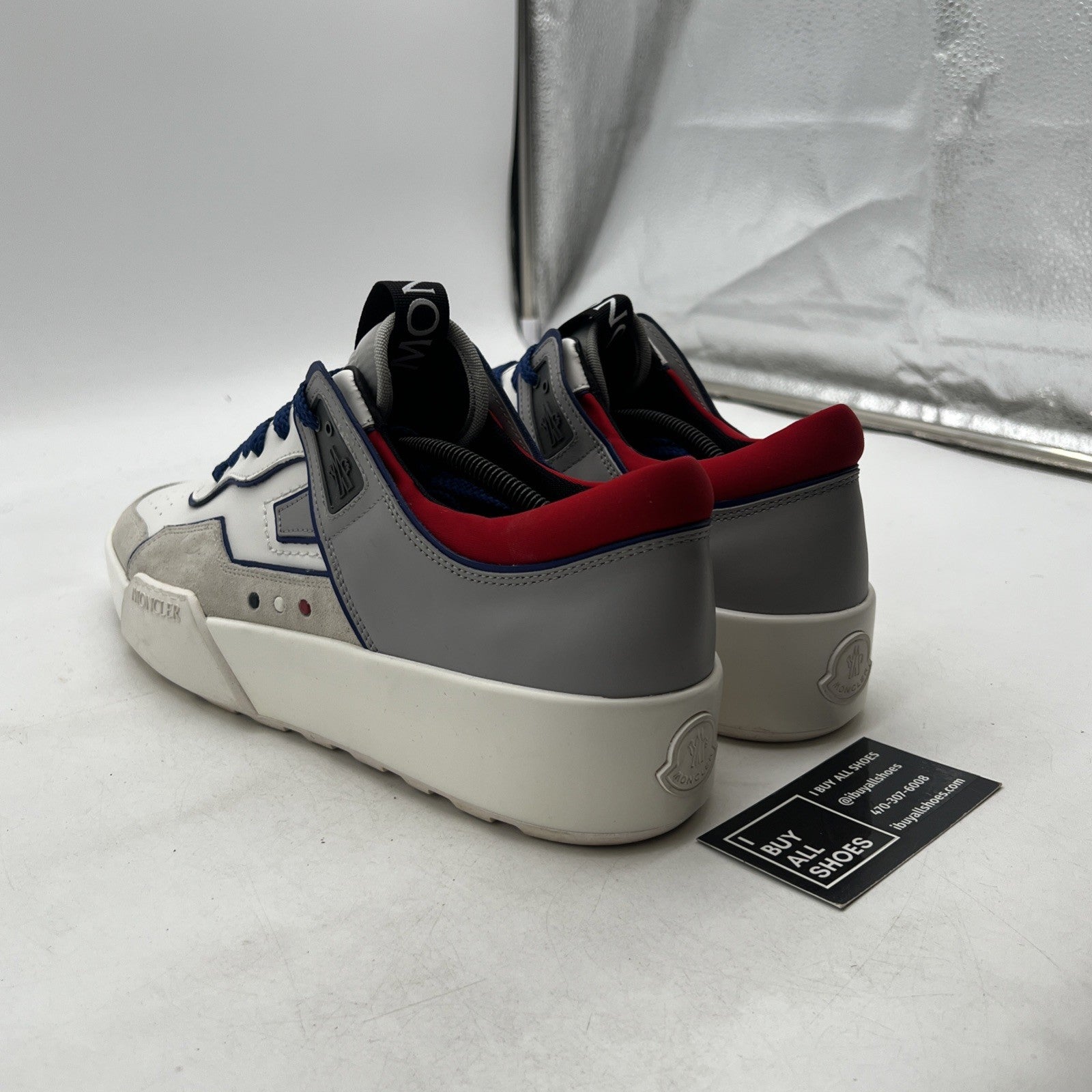 Size 46 - Moncler Womens Promyx Space Lace Up Comfortable Sneaker Shoes Natural