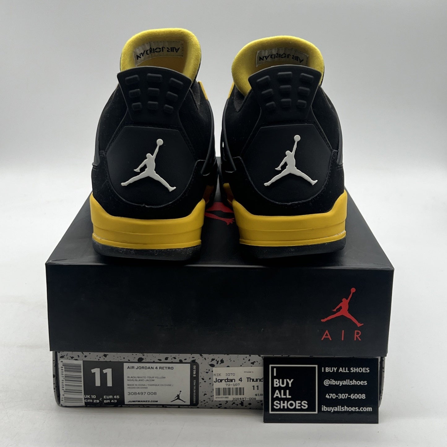 Size 11 - Air Jordan 4 Retro Low Thunder (308497-008)