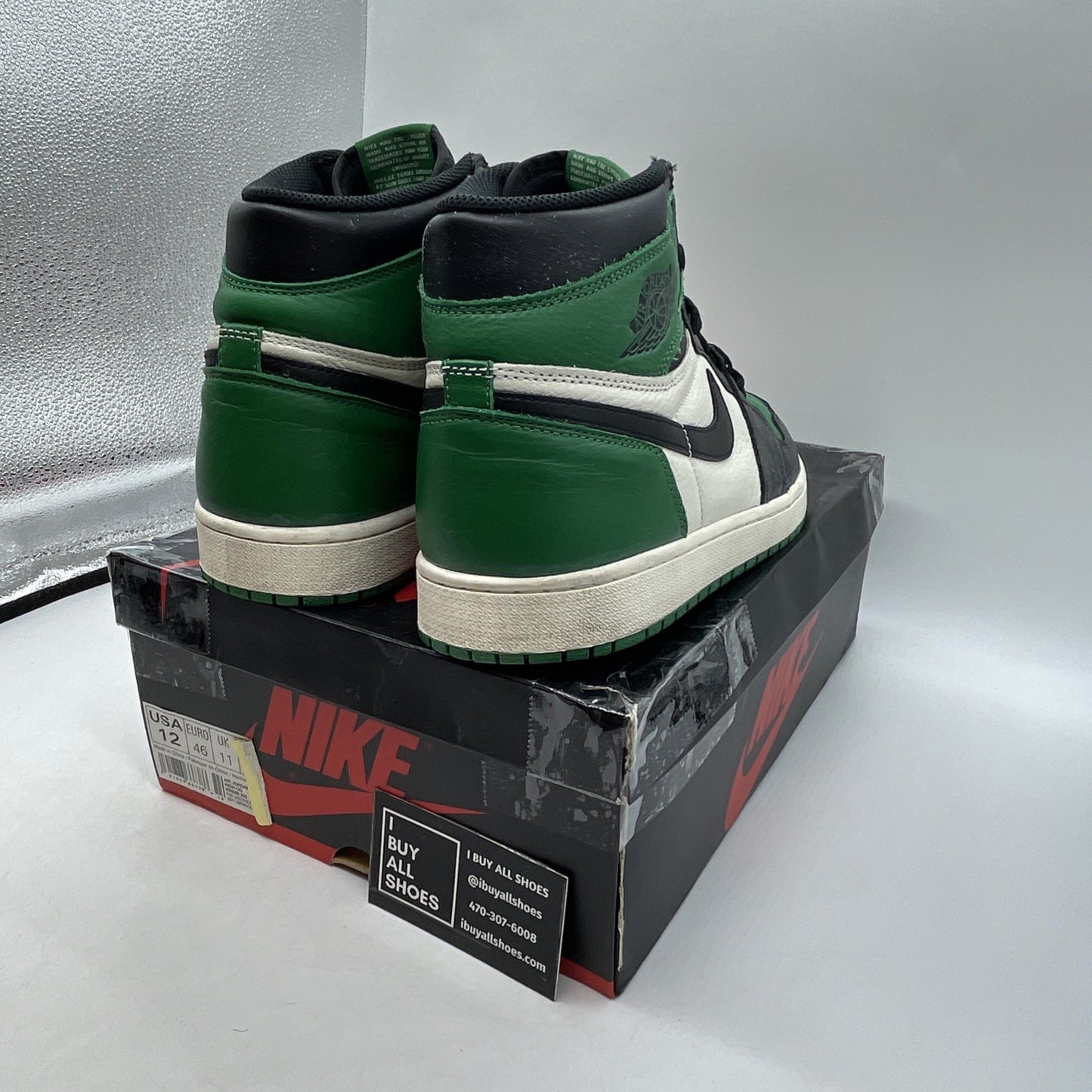 Size 12 - Air Jordan 1 Mid Pine Green (555088-302)