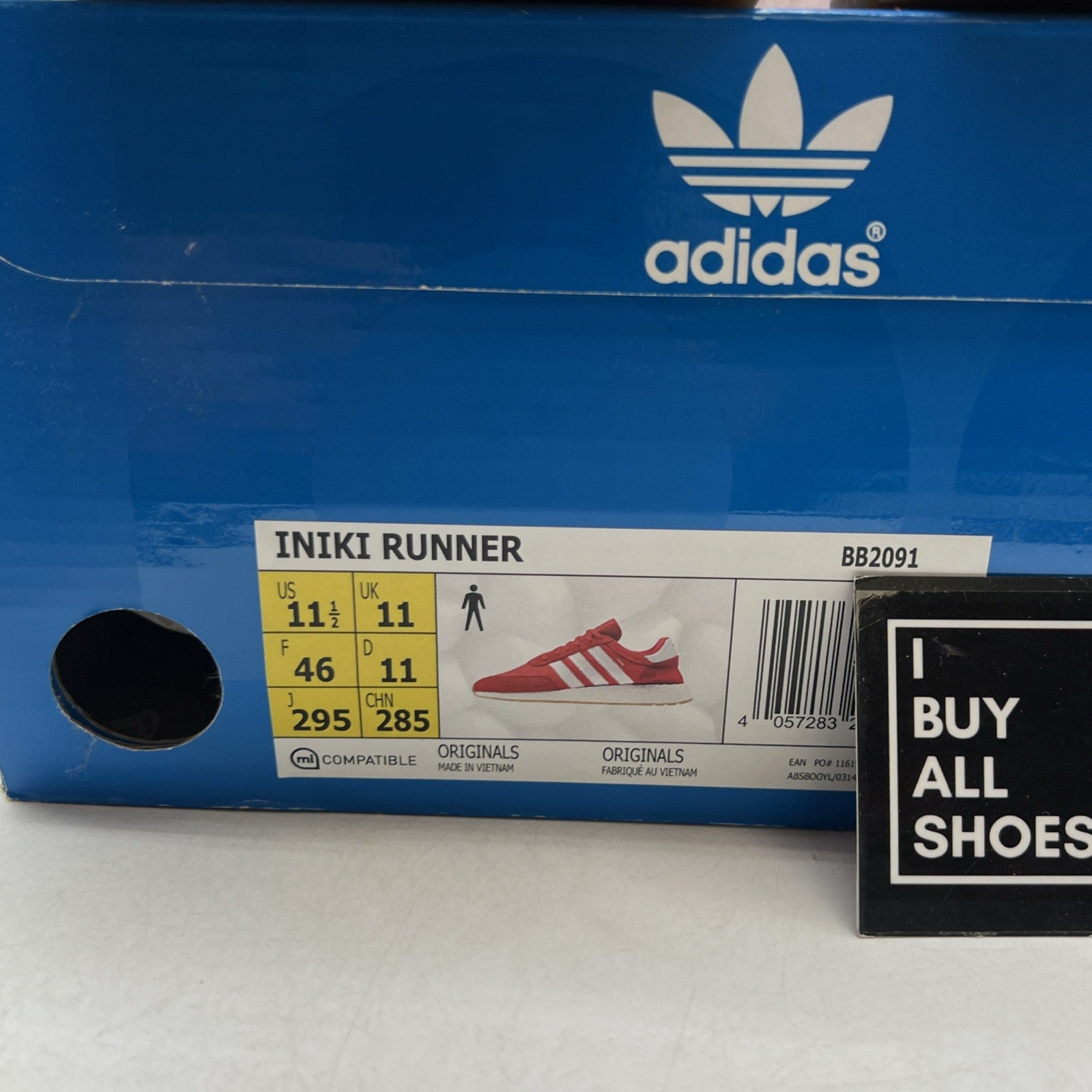 Size 11.5 - Adidas Iniki Runner Red (BB2091)