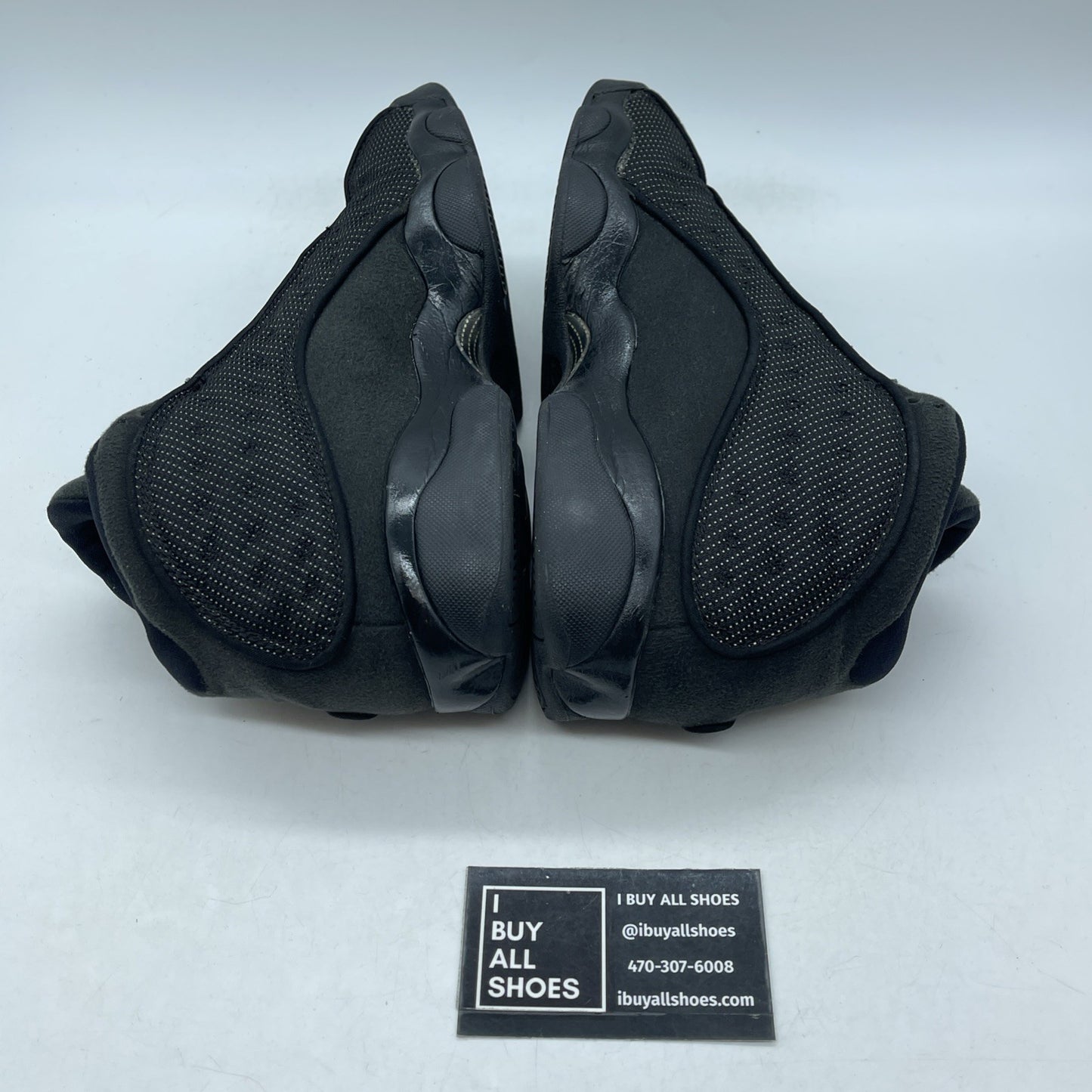 Size 7Y - Nike Air Jordan 13 Retro Black Cat Leather Suede  (884129-011)