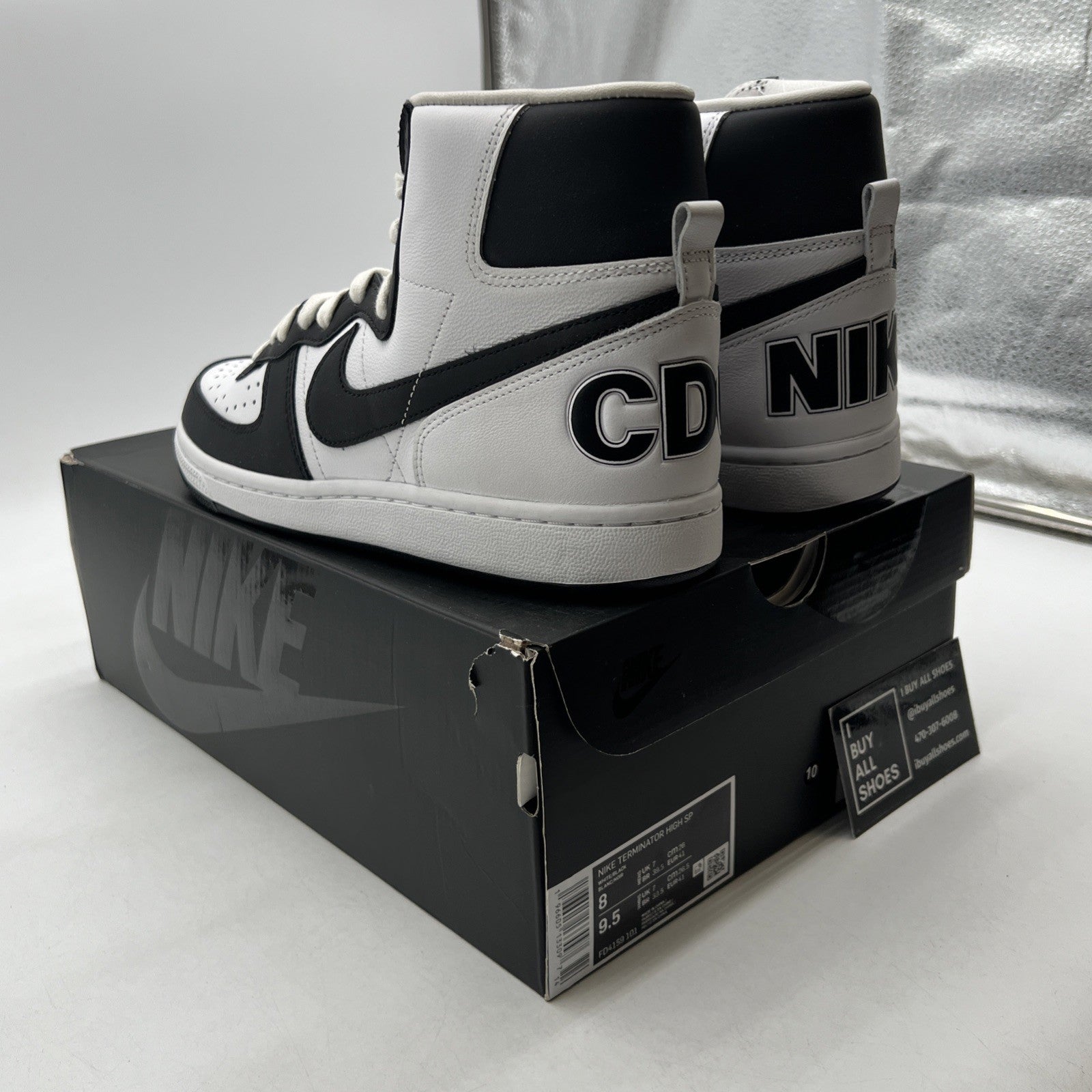 Size 8 - Nike Comme des Garçons Homme Plus x Terminator High Black (FD4159-101)