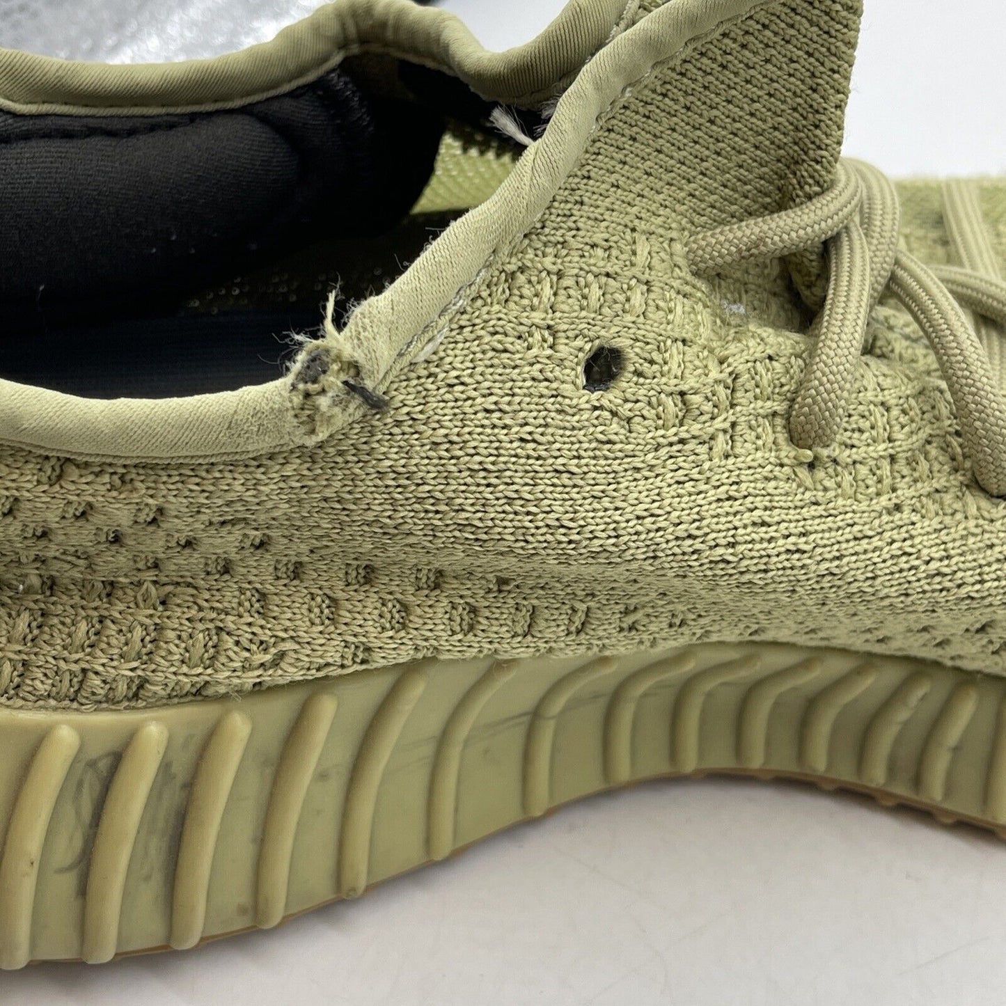 Size 8.5 - adidas Yeezy Boost 350 V2 Sulfur Green Brown Suede Leather (FY5346)