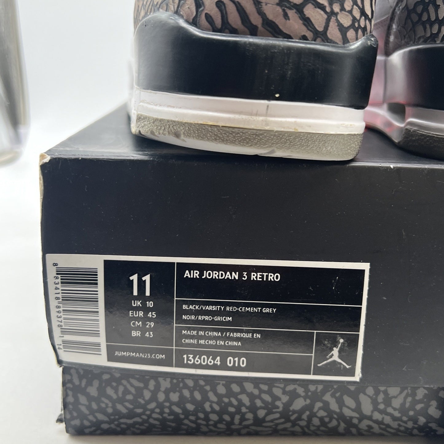 Size 11 - Air Jordan 3 Retro release 2011 (136064-010)