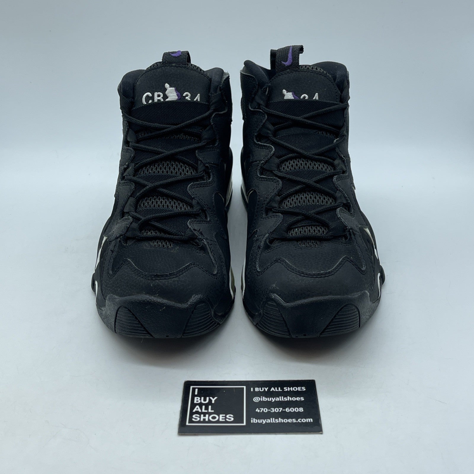 Size 10.5 - Nike Air Max CB34 Suns Black White Suede Leather (414243-002)