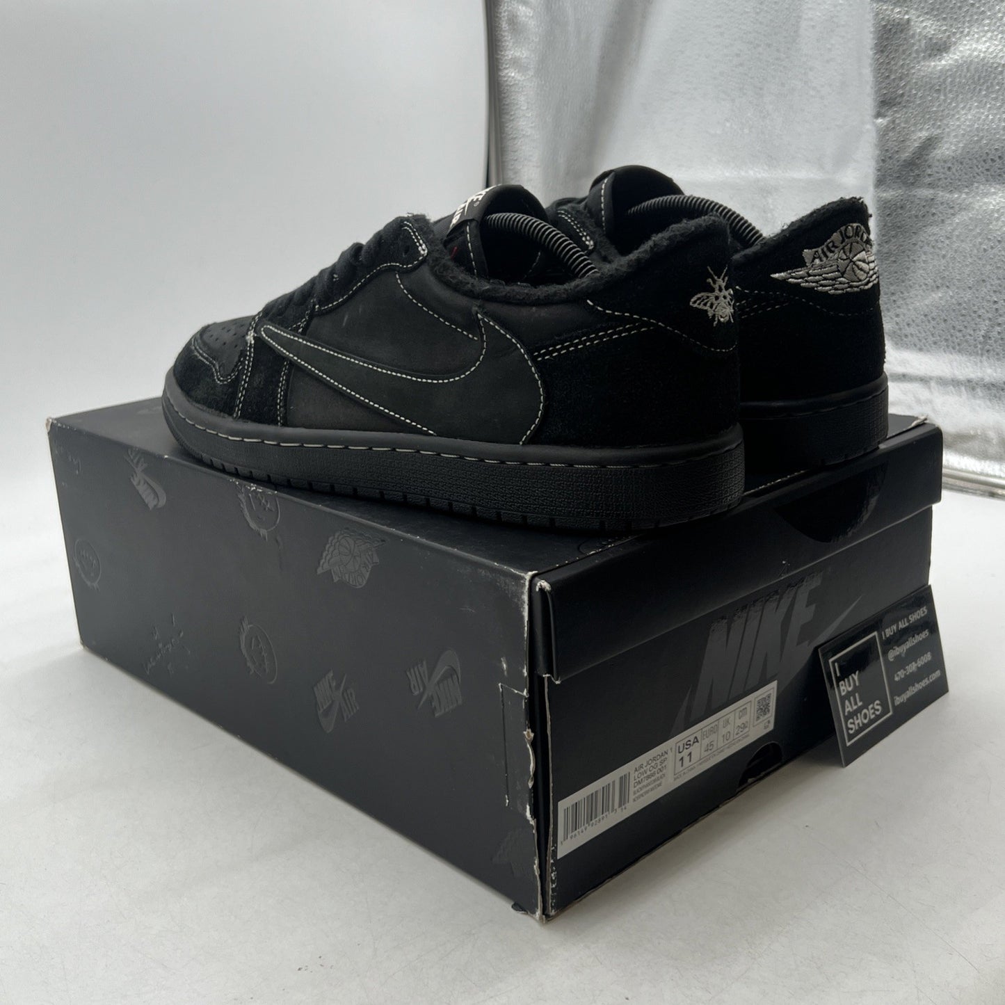 Size 11 - Air Jordan 1 Retro Low OG SP x Travis Scott Black Phantom (DM7866-001)
