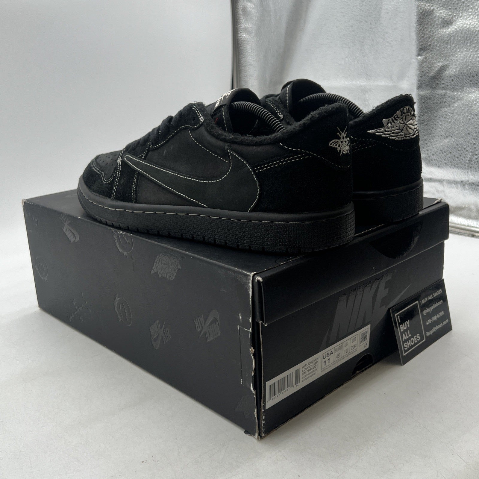Size 11 - Air Jordan 1 Retro Low OG SP x Travis Scott Black Phantom (DM7866-001)