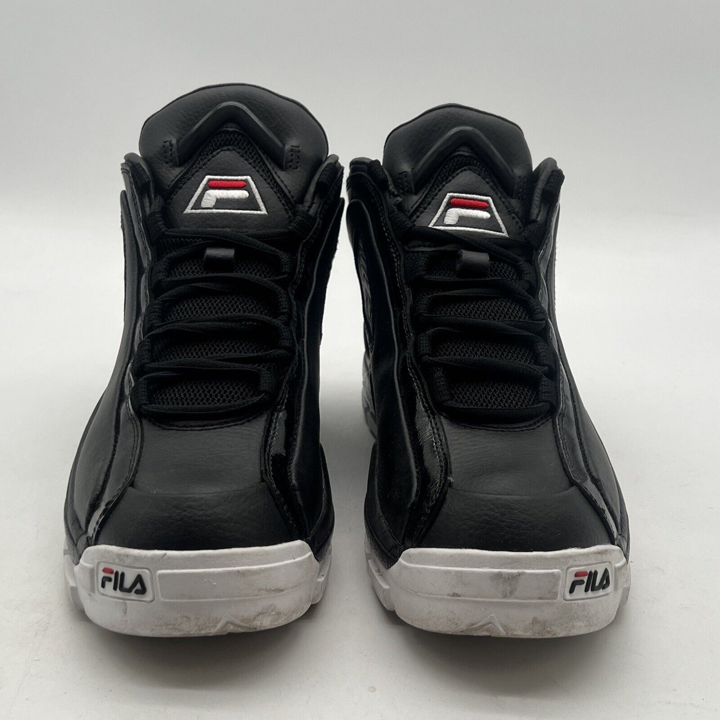 Size 9.5 - FILA 96 Grant Hill 2 Mid Black White Red Detroit Pistons