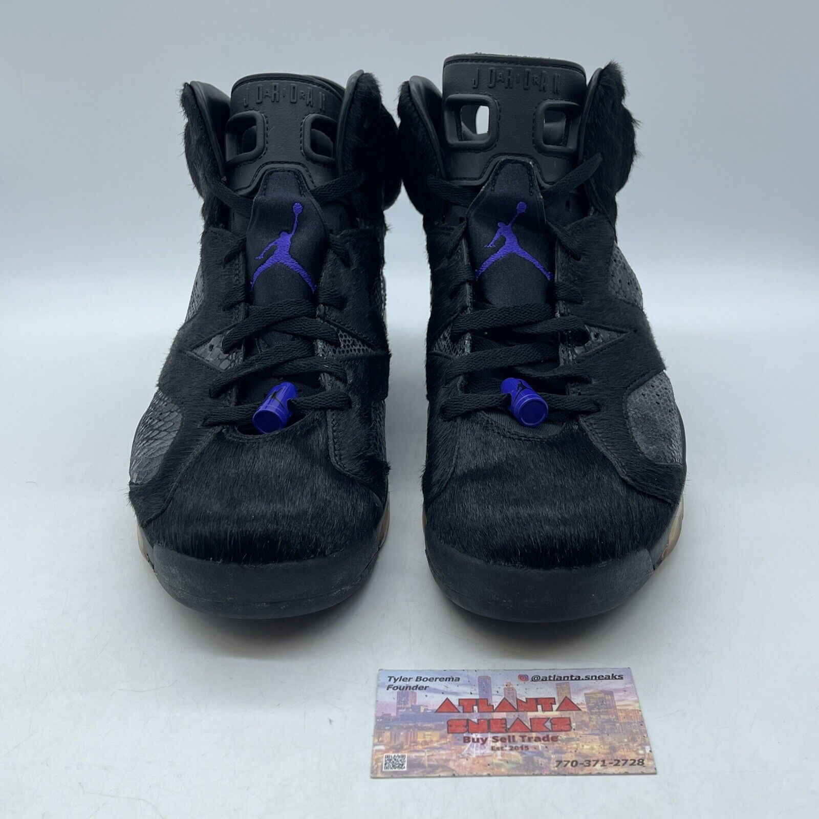 Size 11 - Social Status x Air Jordan 6 Retro Pony Hair Black Suede (AR2257-005)