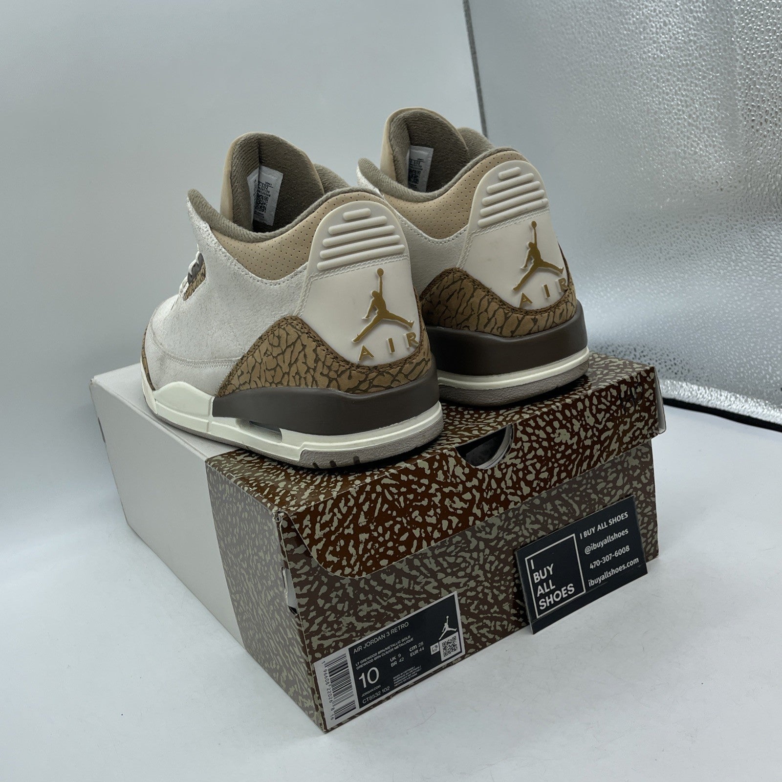 Size 10 - Jordan 3 Retro Low Palomino Brown Suede (CT9542-102)