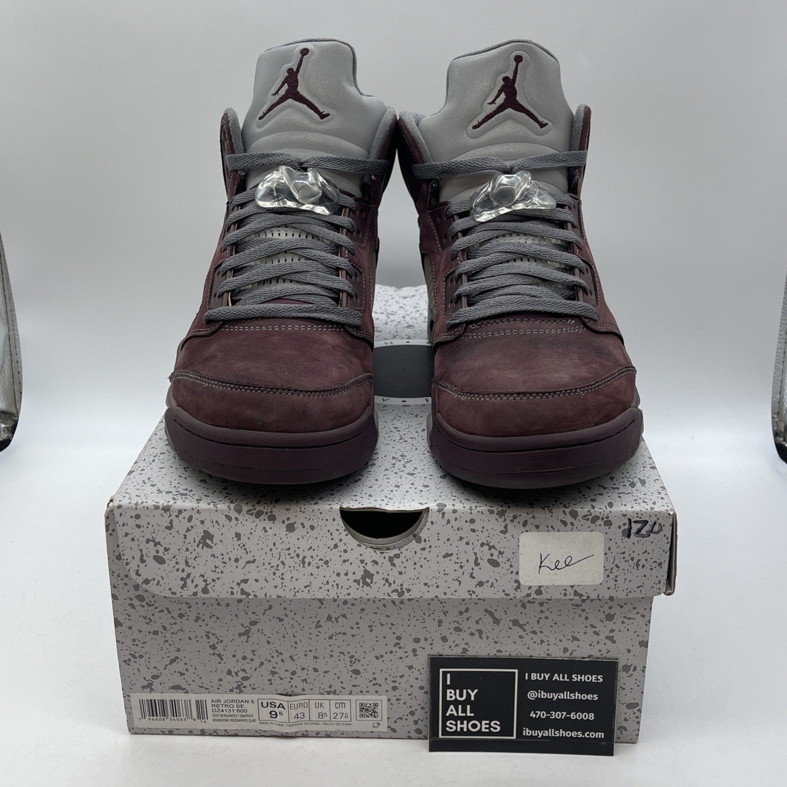 Size 9.5 - Air Jordan 5 Retro SE 2023 Burgundy Grey Suede (DZ4131-600)