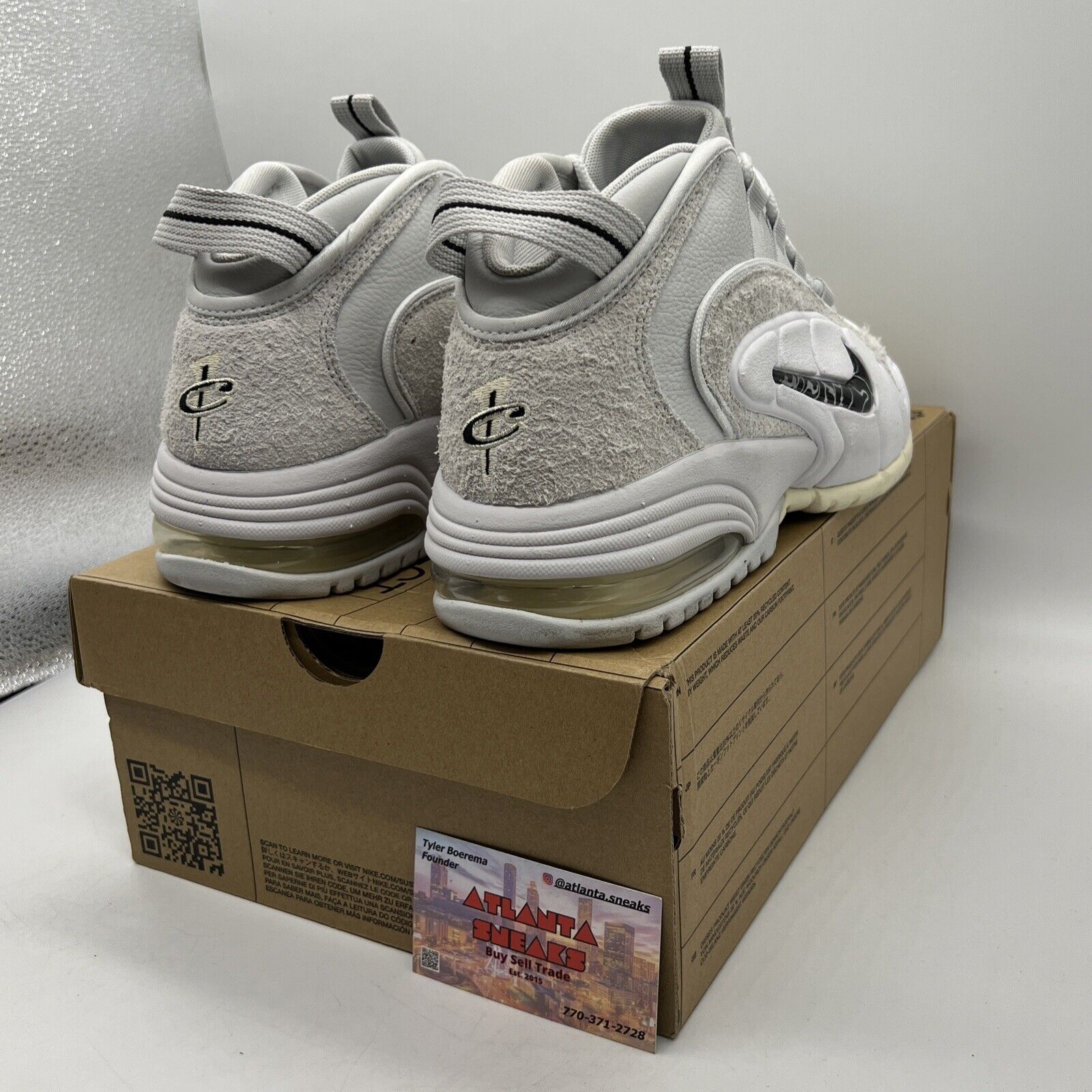 Size 10.5 - Nike Air Max Penny 1 Photon Dust Grey White Cream (DX5801-001)