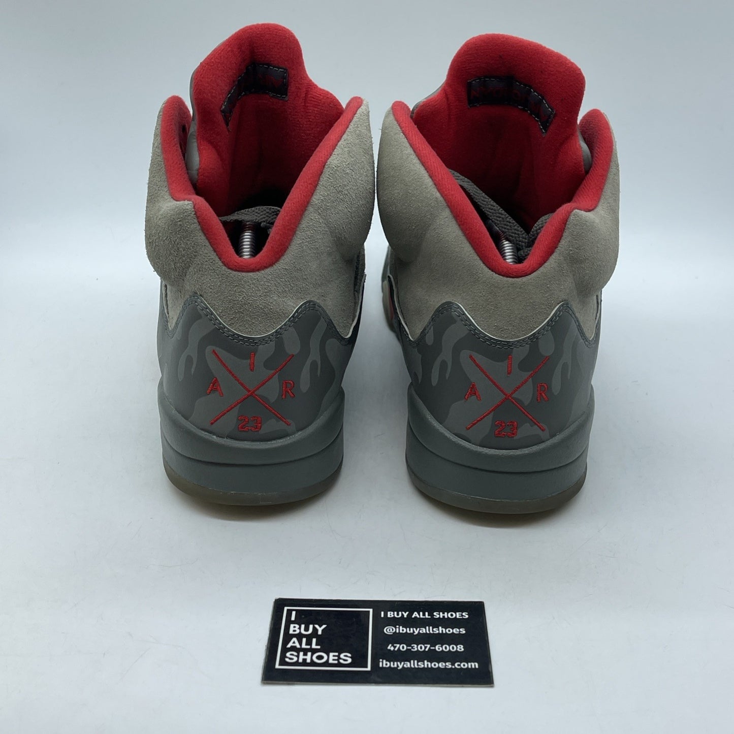 Size 13 - Air Jordan 5 Retro Camo Grey Leather Suede (136027-051)