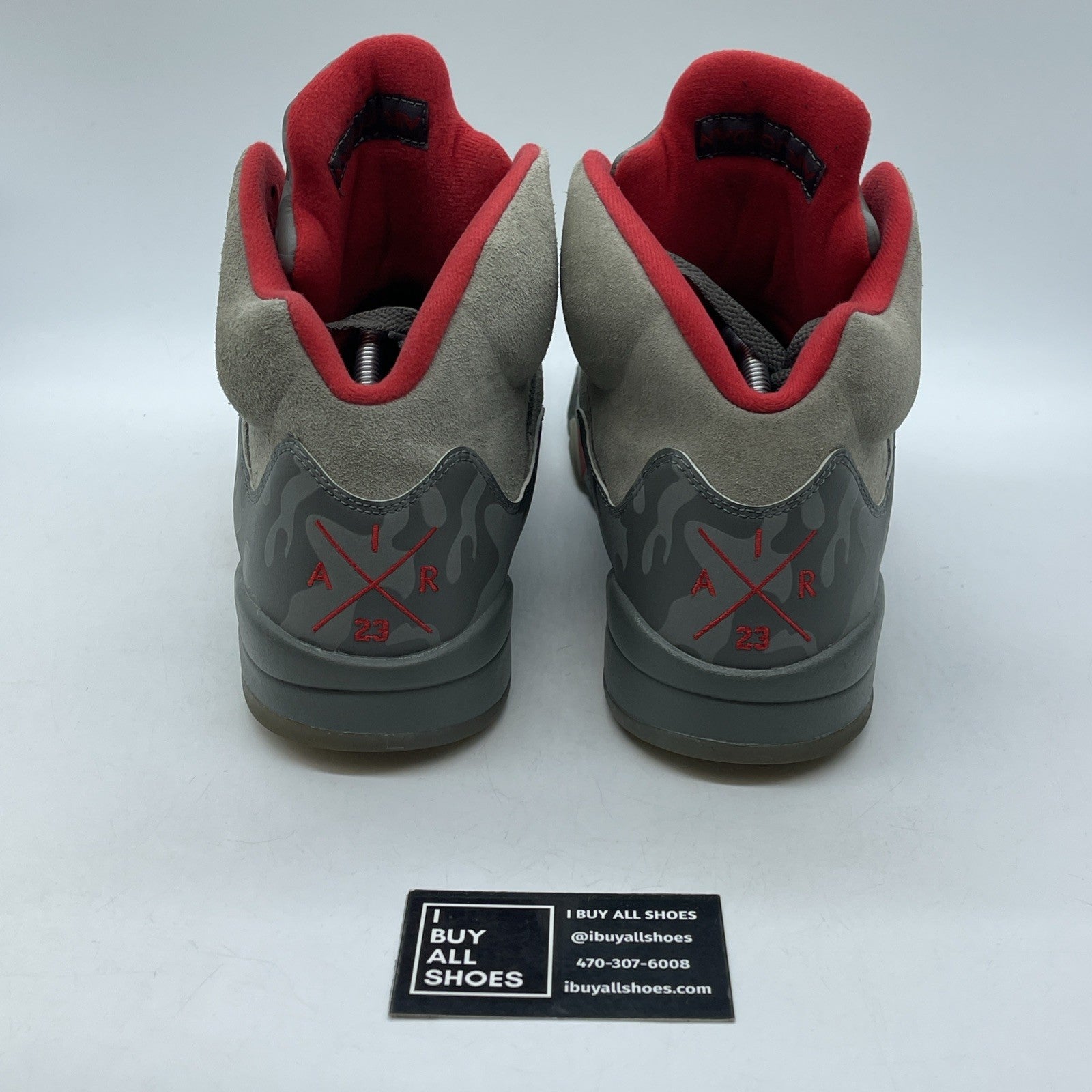 Size 13 - Air Jordan 5 Retro Camo Grey Leather Suede (136027-051)