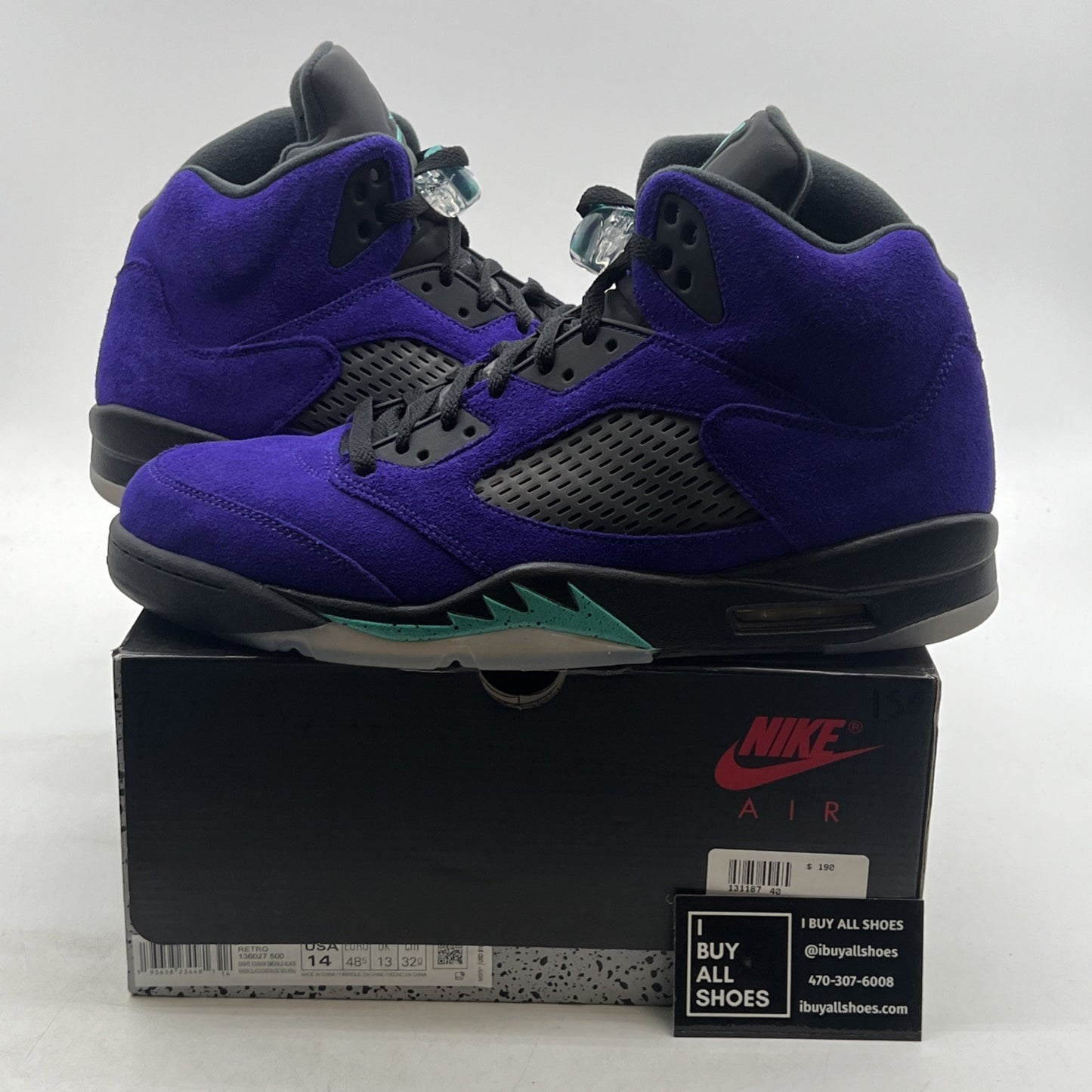 Size 14 - Air Jordan 5 Retro Alternate Grape 2020 (136027-500)