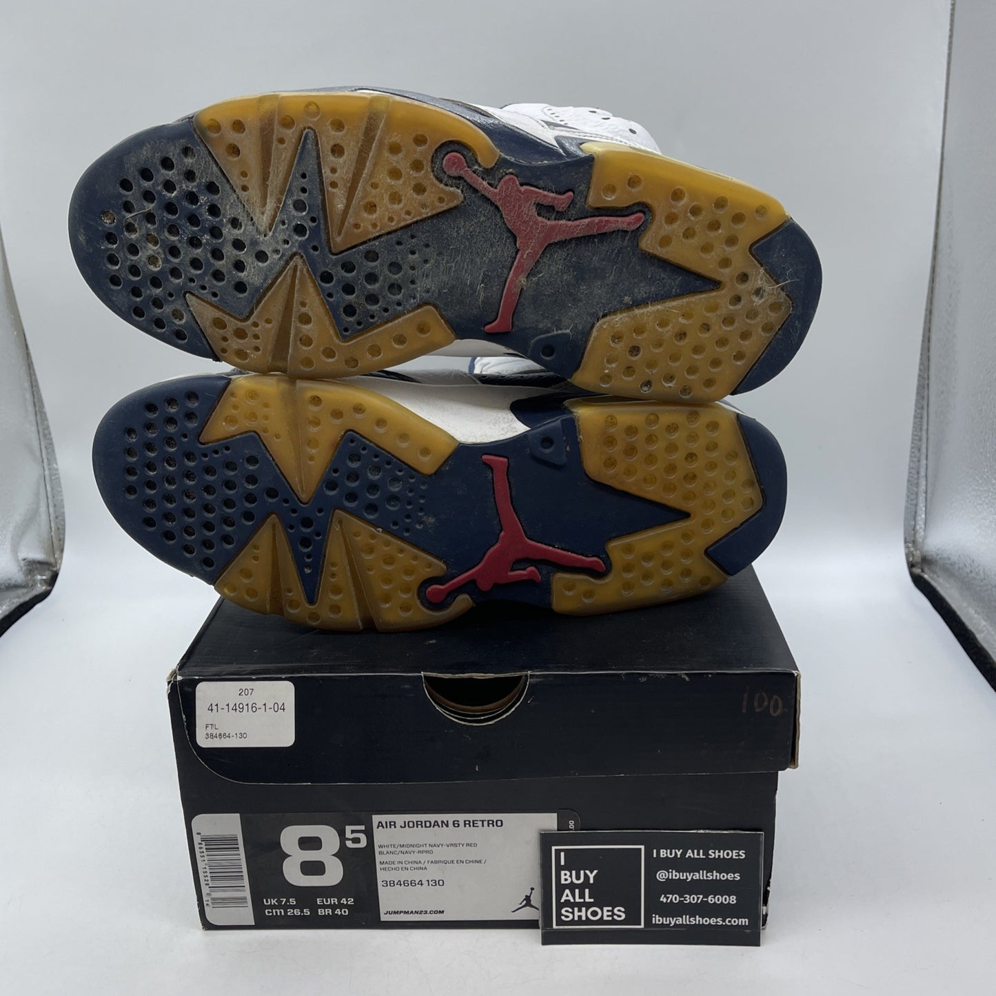 Size 8.5 - Air Jordan 6 Retro 2012 Olympic (384664-130)