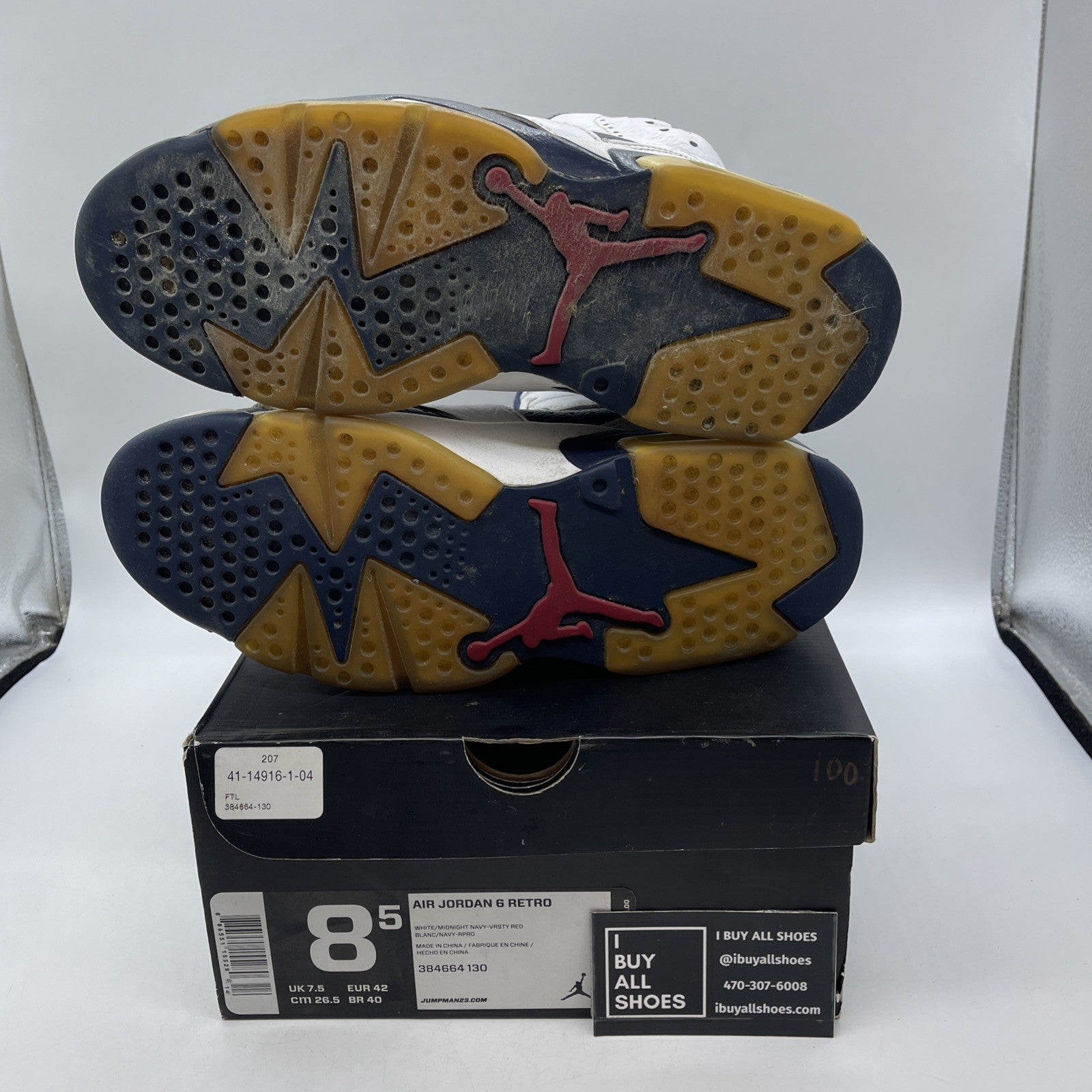 Size 8.5 - Air Jordan 6 Retro 2012 Olympic (384664-130)
