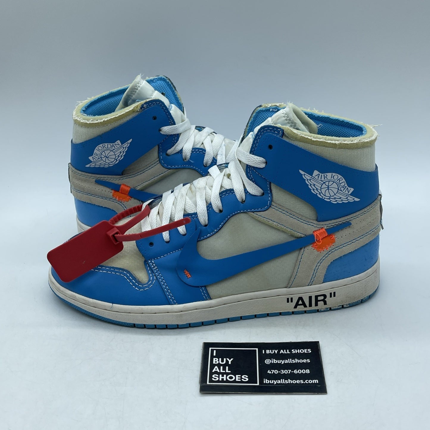 Size 9.5 - Air Jordan 1 Retro OG x Off-White High UNC (AQ0818-148)