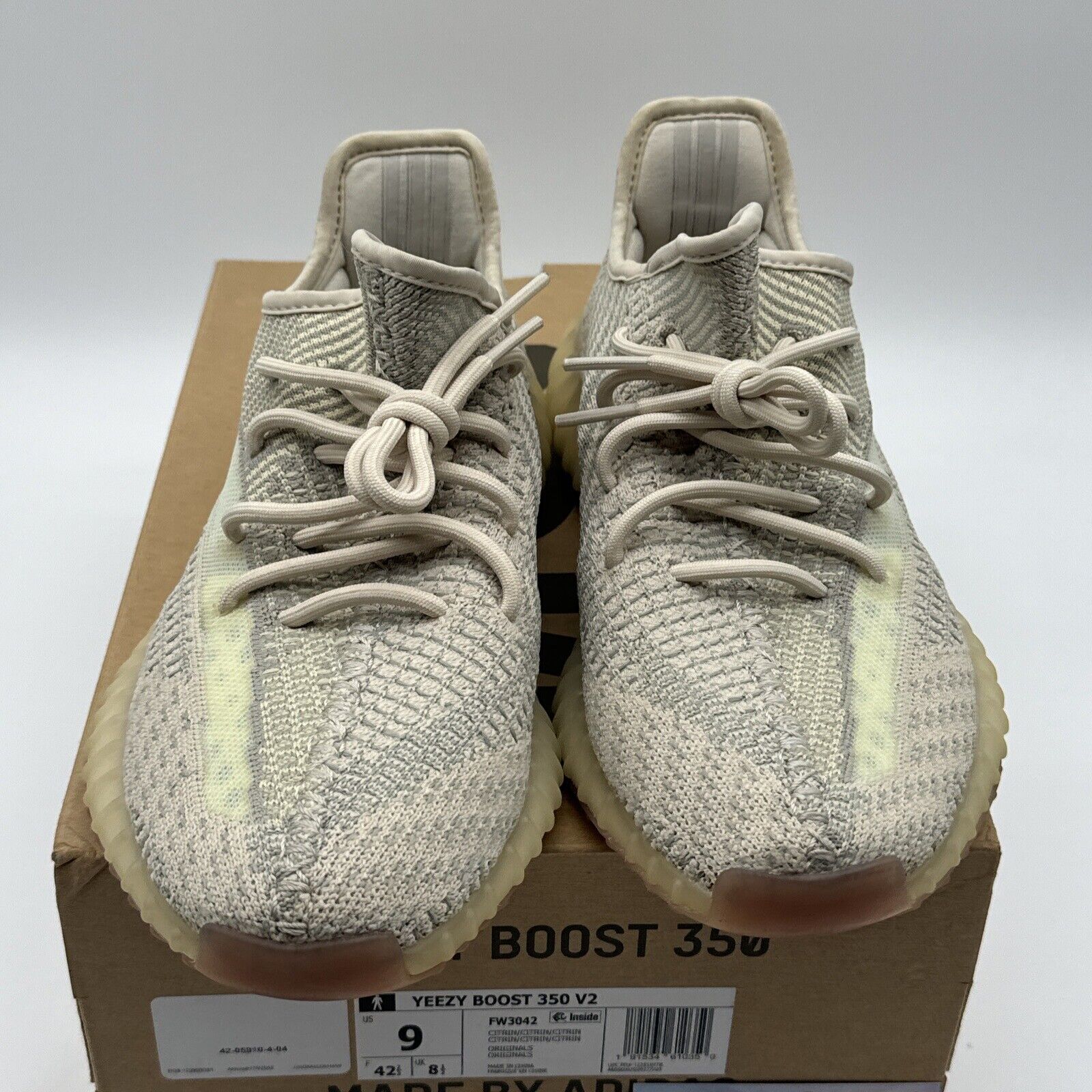 Adidas Yeezy Boost 350 V2 Citrin Non-Reflective Size 9 (FW3042) Green Brown Boos