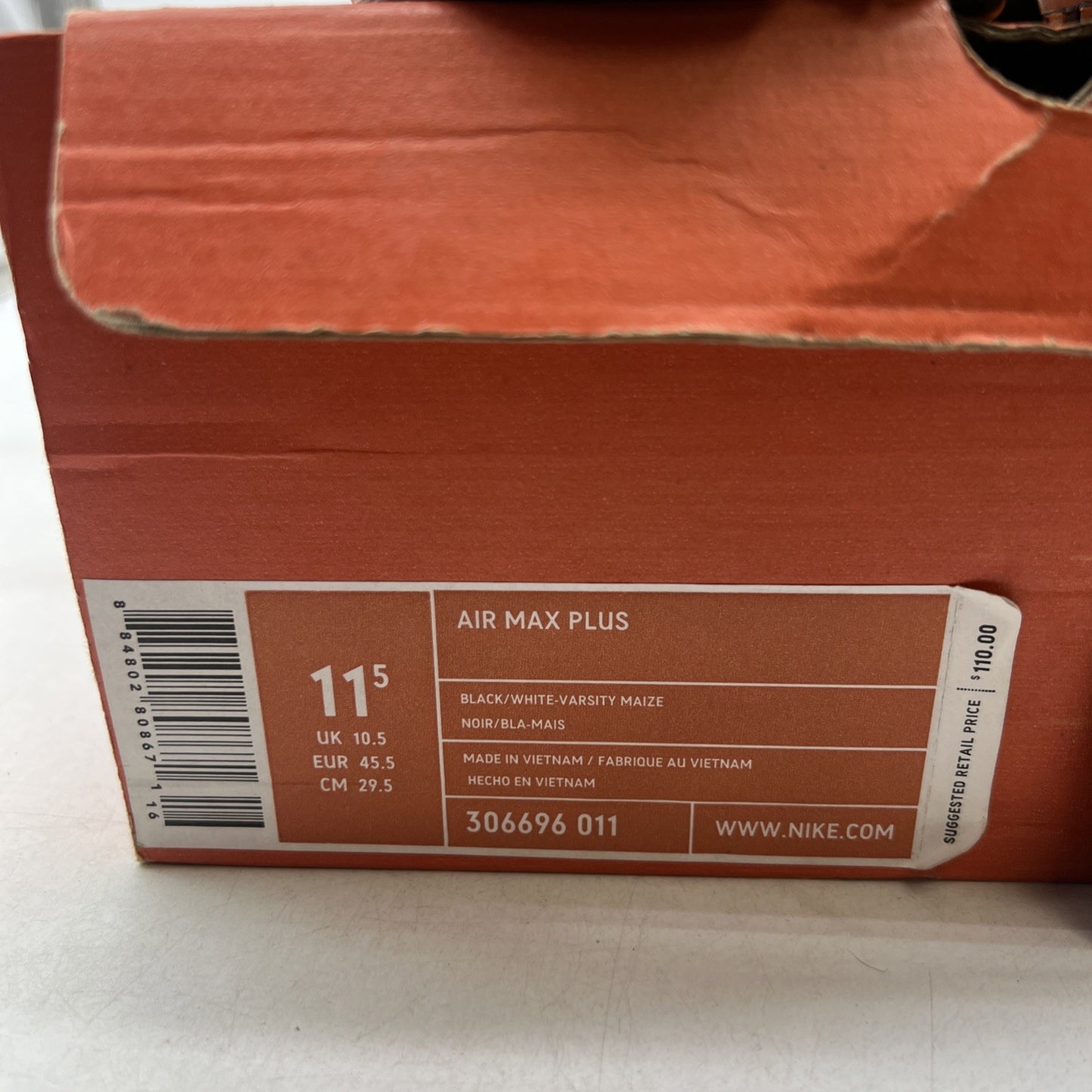 Size 11.5 - Nike Air Max Plus Black (306696-011)
