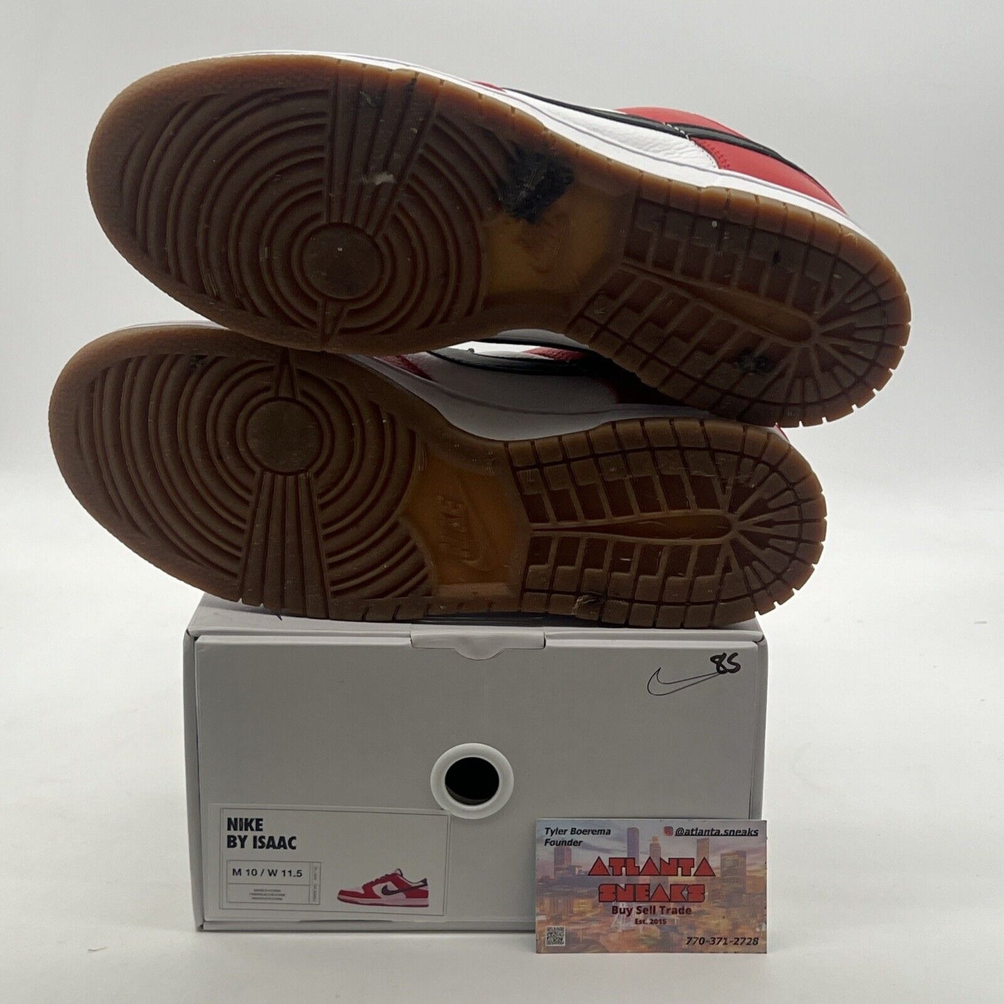 Size 10 - Nike Dunk Low By You ‘Chicago’ Red Black Gum (FN0569-900)