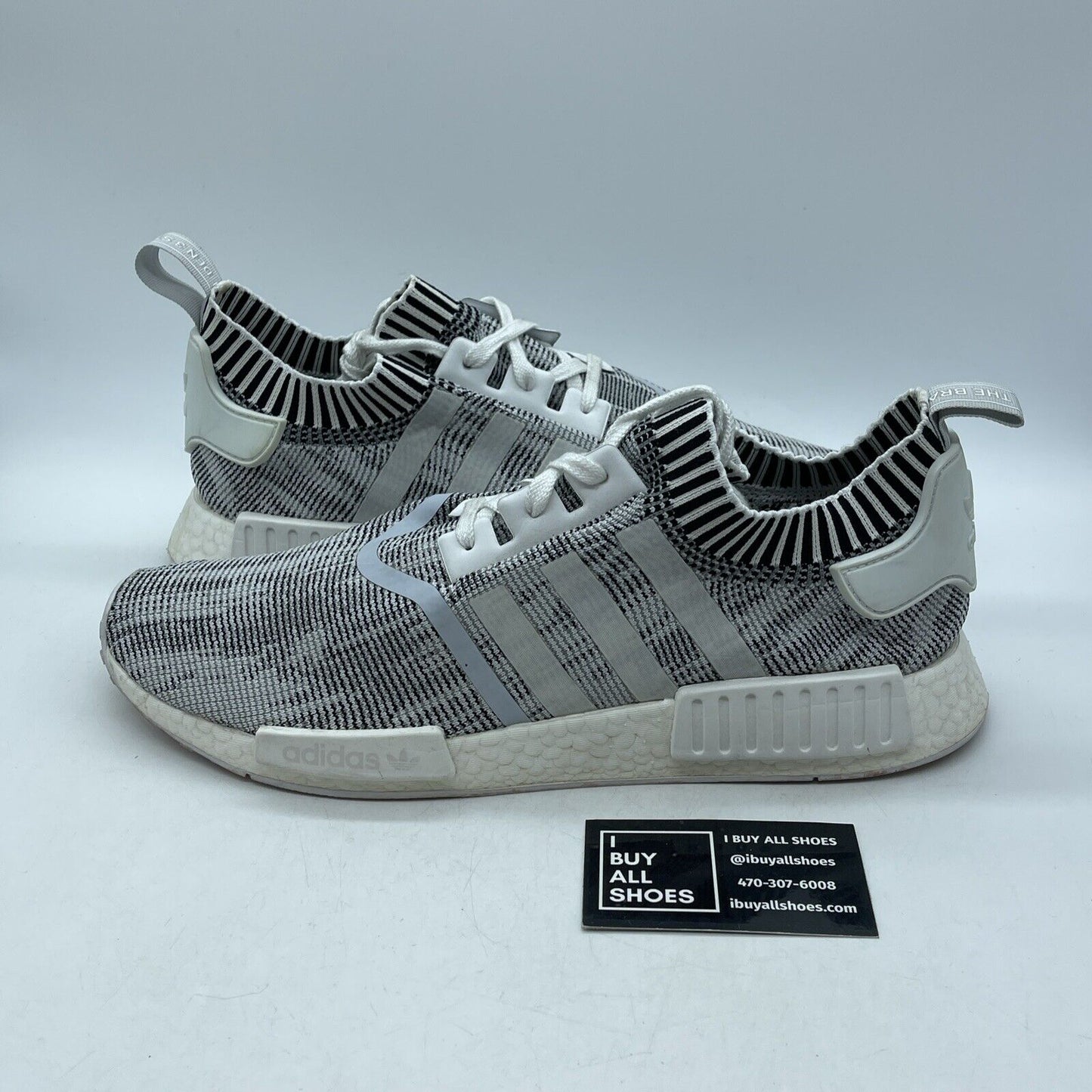 Size 13 - adidas NMD_R1 PK Oreo Black White Suede Leather (BY1911)