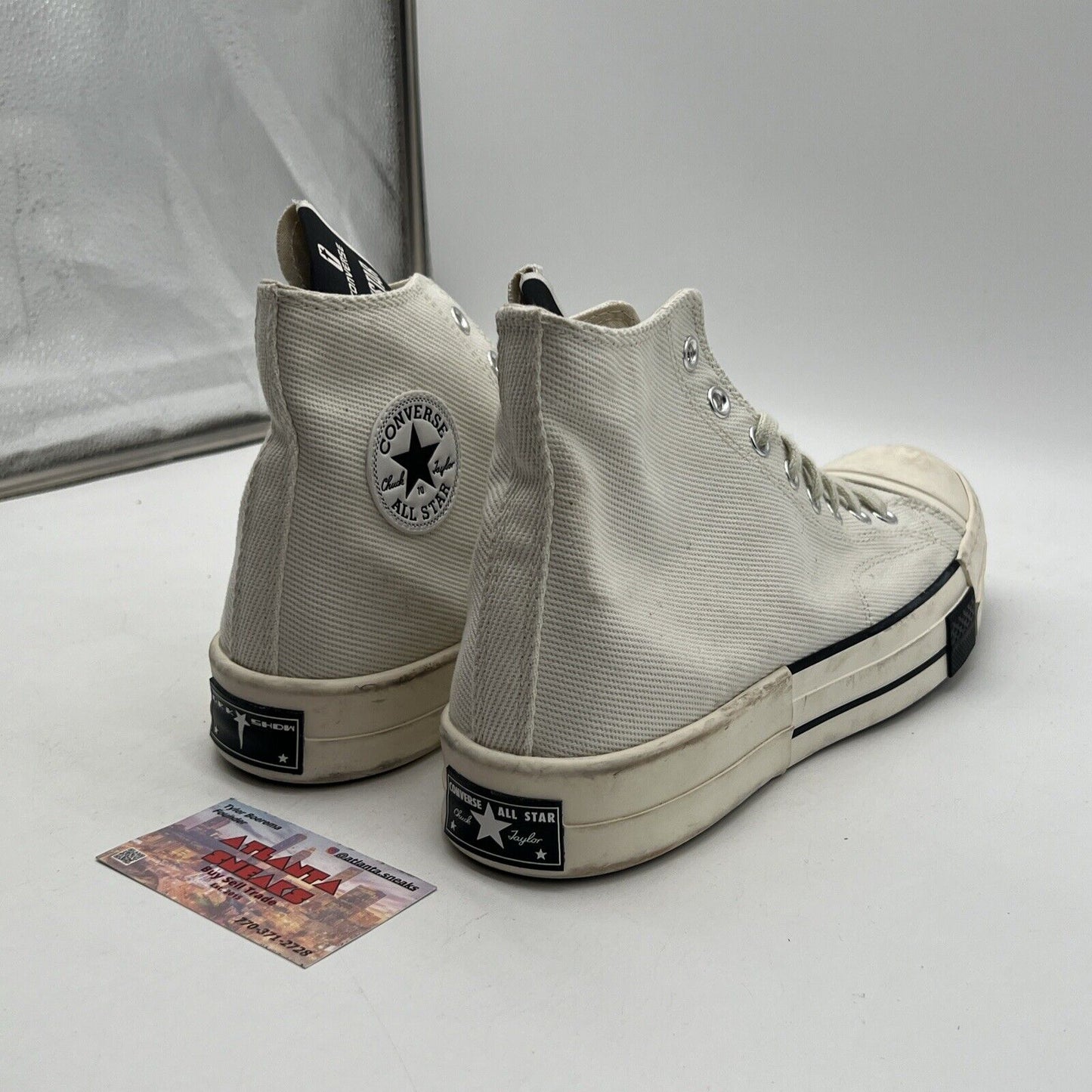 Size 11.5 - Converse Rick Owens x DRKSHDW DRKSTAR Chuck 70 High Egret (172346C)