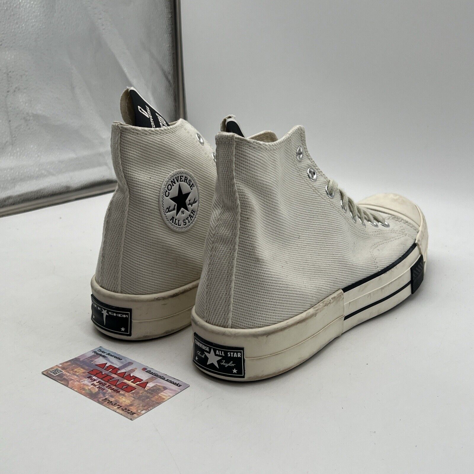 Size 11.5 - Converse Rick Owens x DRKSHDW DRKSTAR Chuck 70 High Egret (172346C)