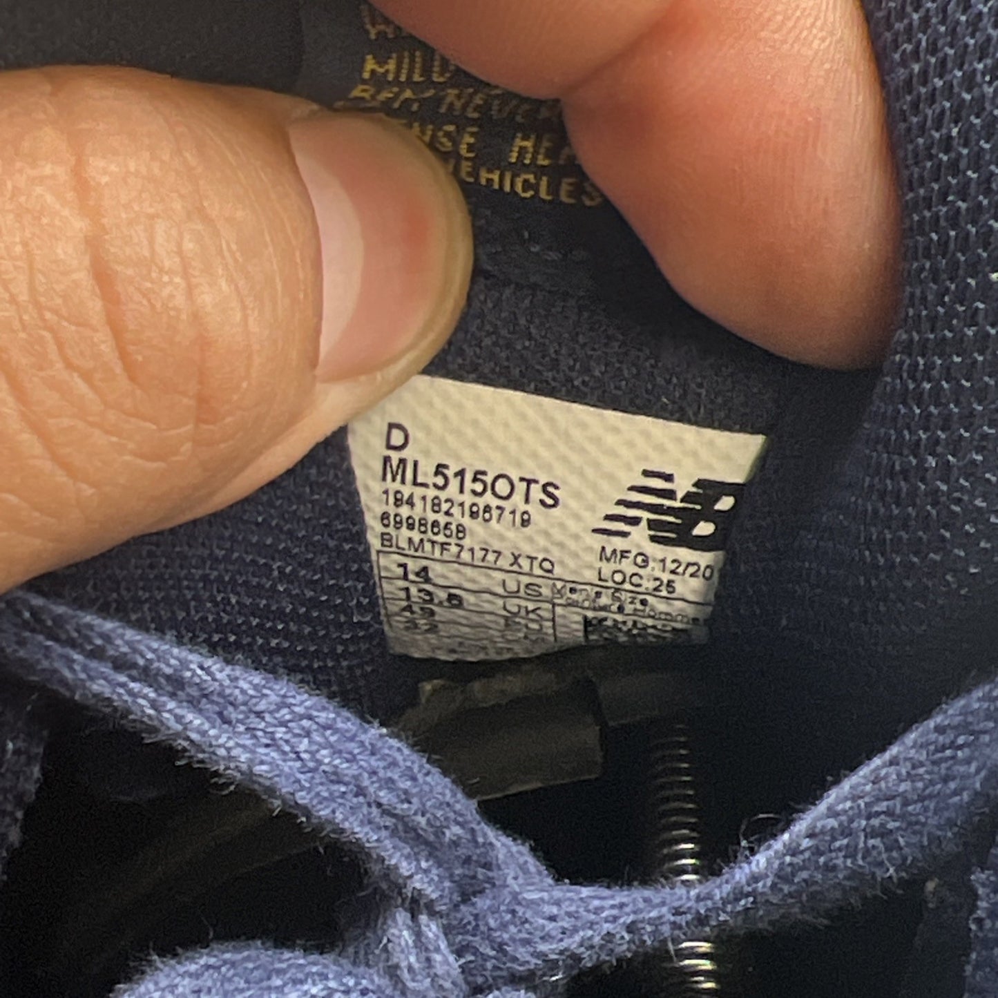Size 14 - New Balance 515 D Classics Lifestyle Shoes Navy Blue (ML5150TS)