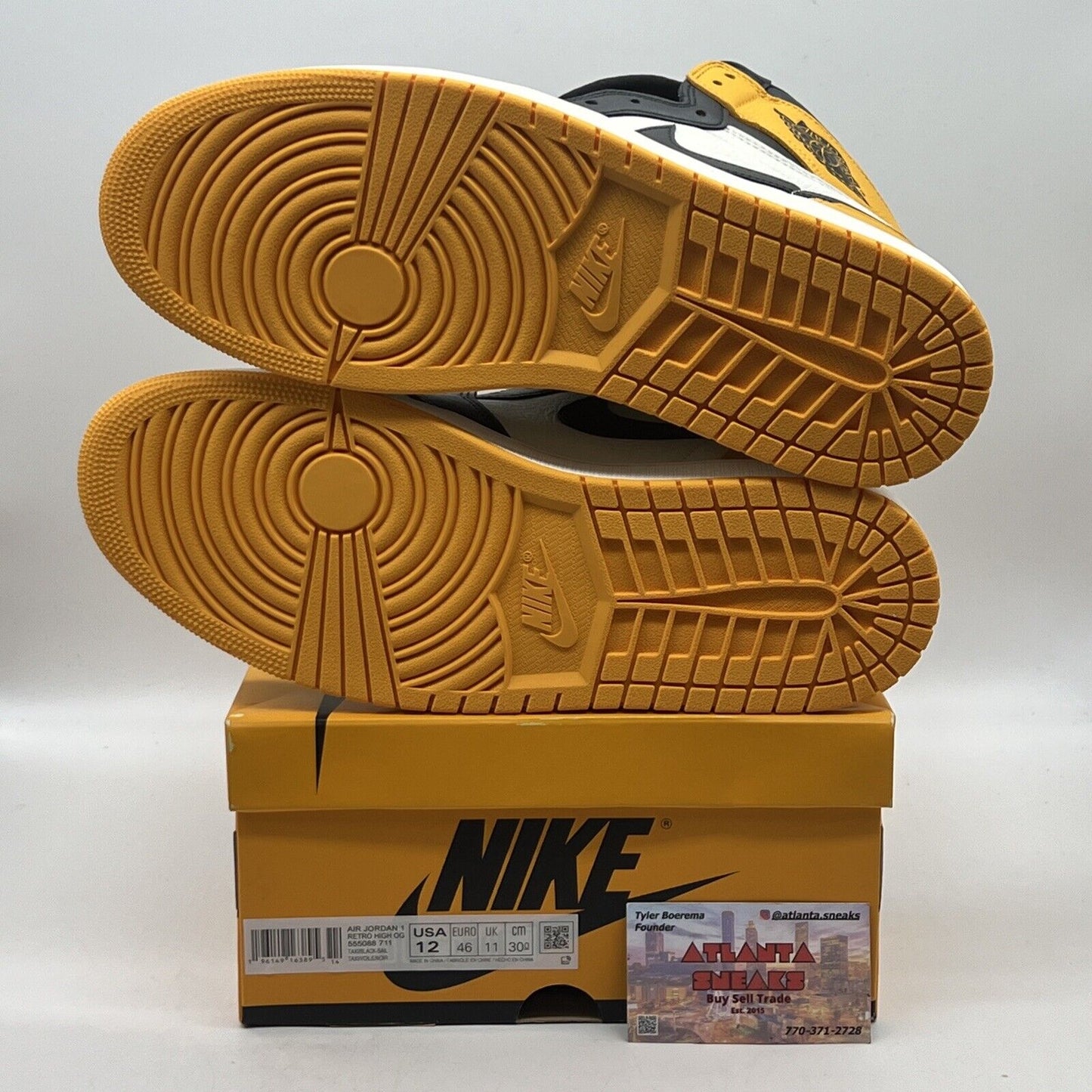 Size 12 - Jordan 1 Retro OG High Yellow Toe Brand New Og All
