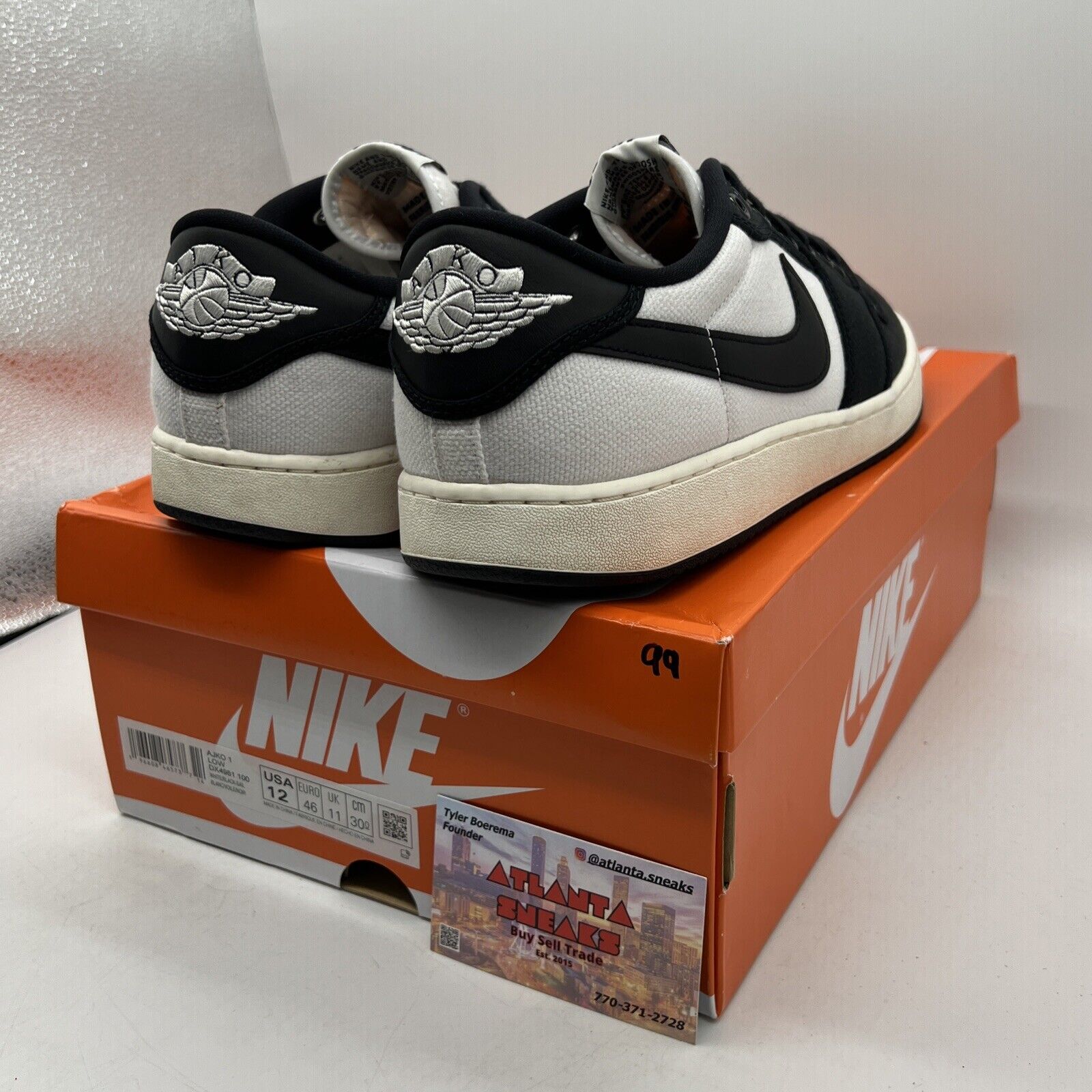 Size 12 - Air Jordan 1 KO Low Black White Black (DX4981-100)